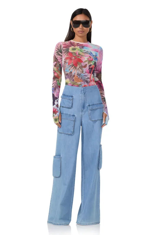 Kaylee Top - Placed Tropical sold by AFRM