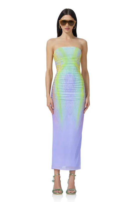 Marlo Maxi Dress - Placed Citrus Swirl sold by AFRM
