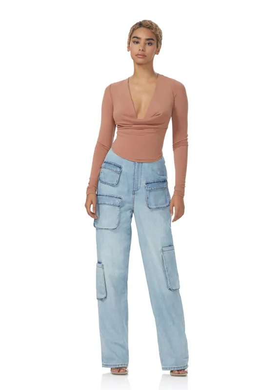 Sigmund Cargo Pant - Light Wash made by AFRM