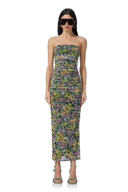Marlo Maxi Dress - Blur Noir Floral sold by AFRM