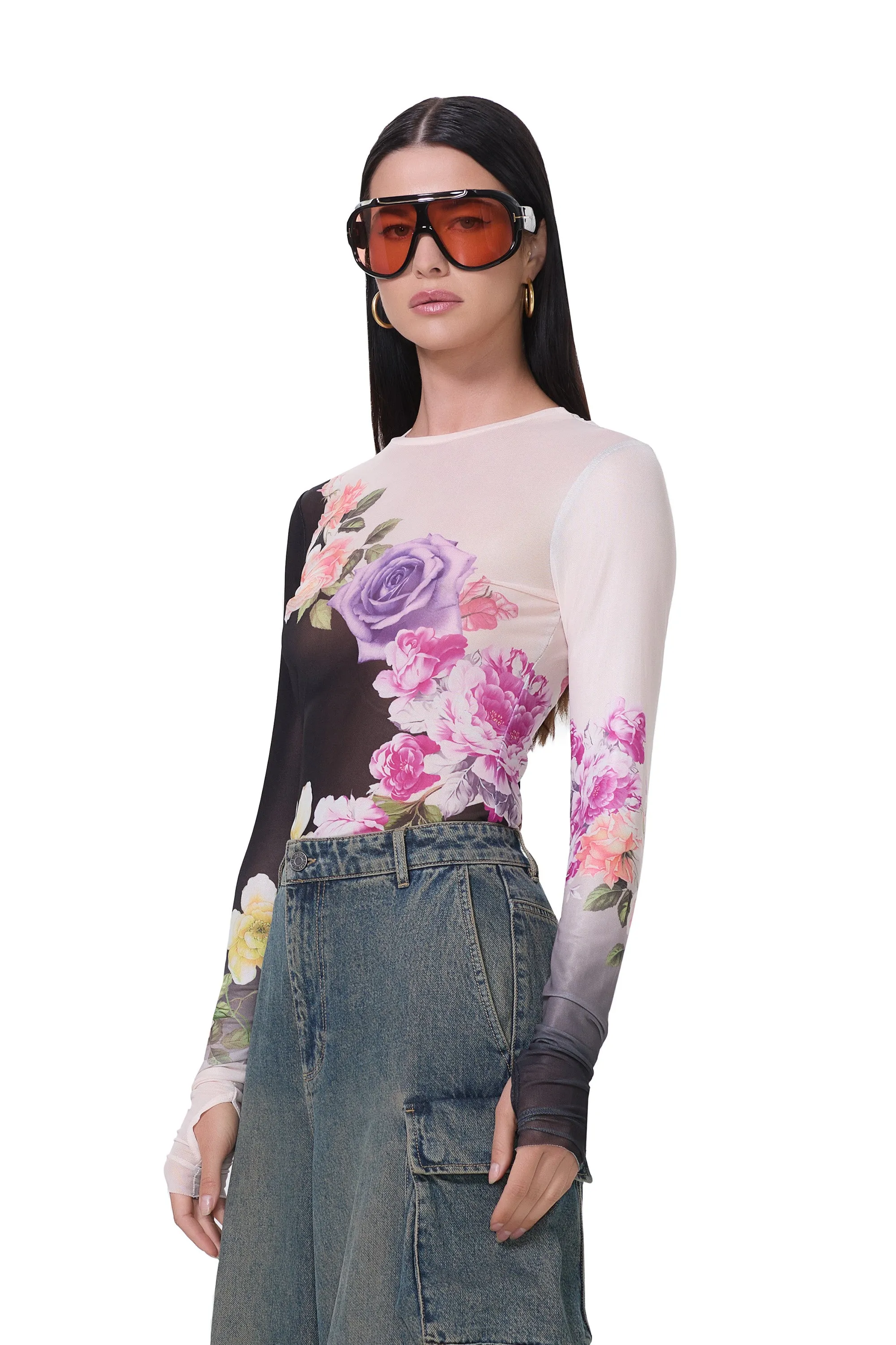 Kaylee Top - Colorblock Floral sold by AFRM product image thumbnail 2