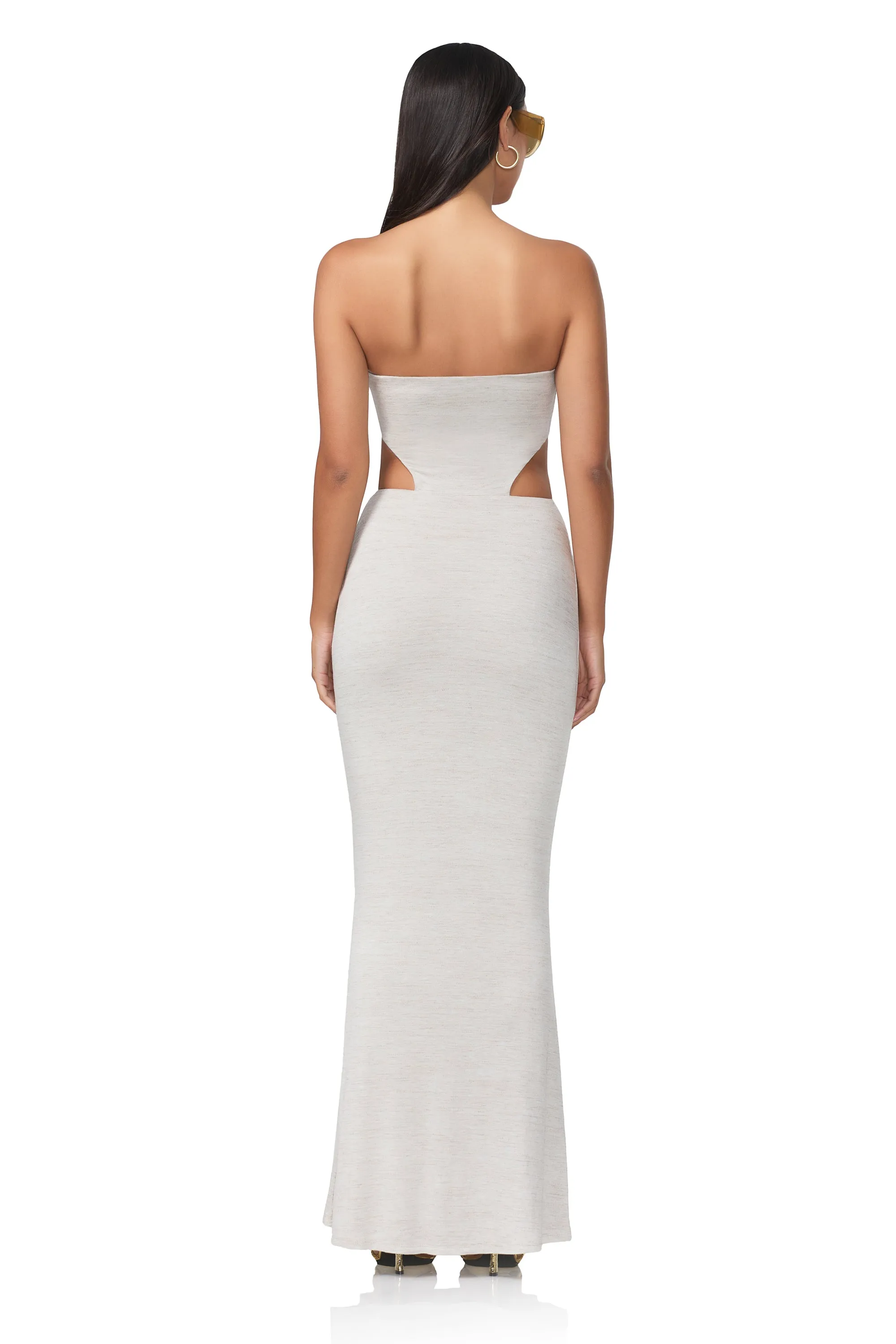 Livia Maxi Dress - Heathered Oatmeal sold by AFRM product image thumbnail 4