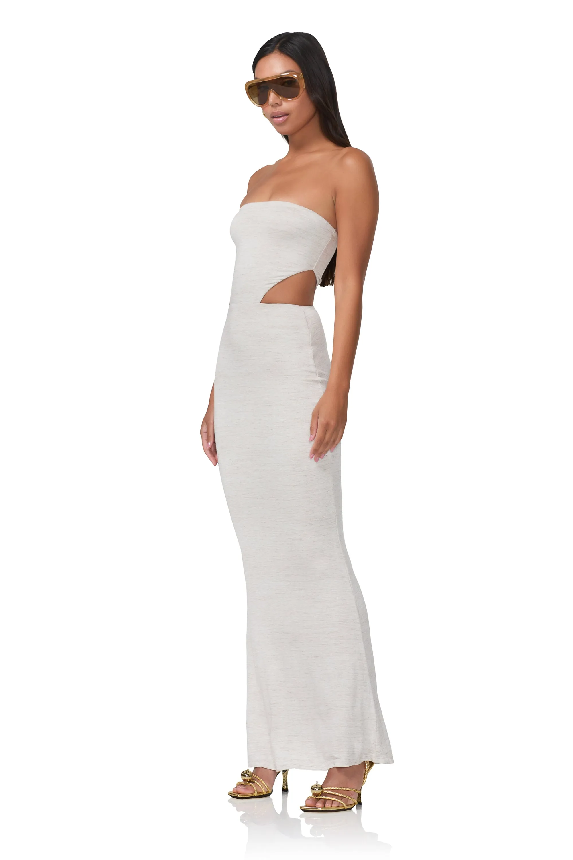 Livia Maxi Dress - Heathered Oatmeal sold by AFRM product image thumbnail 2