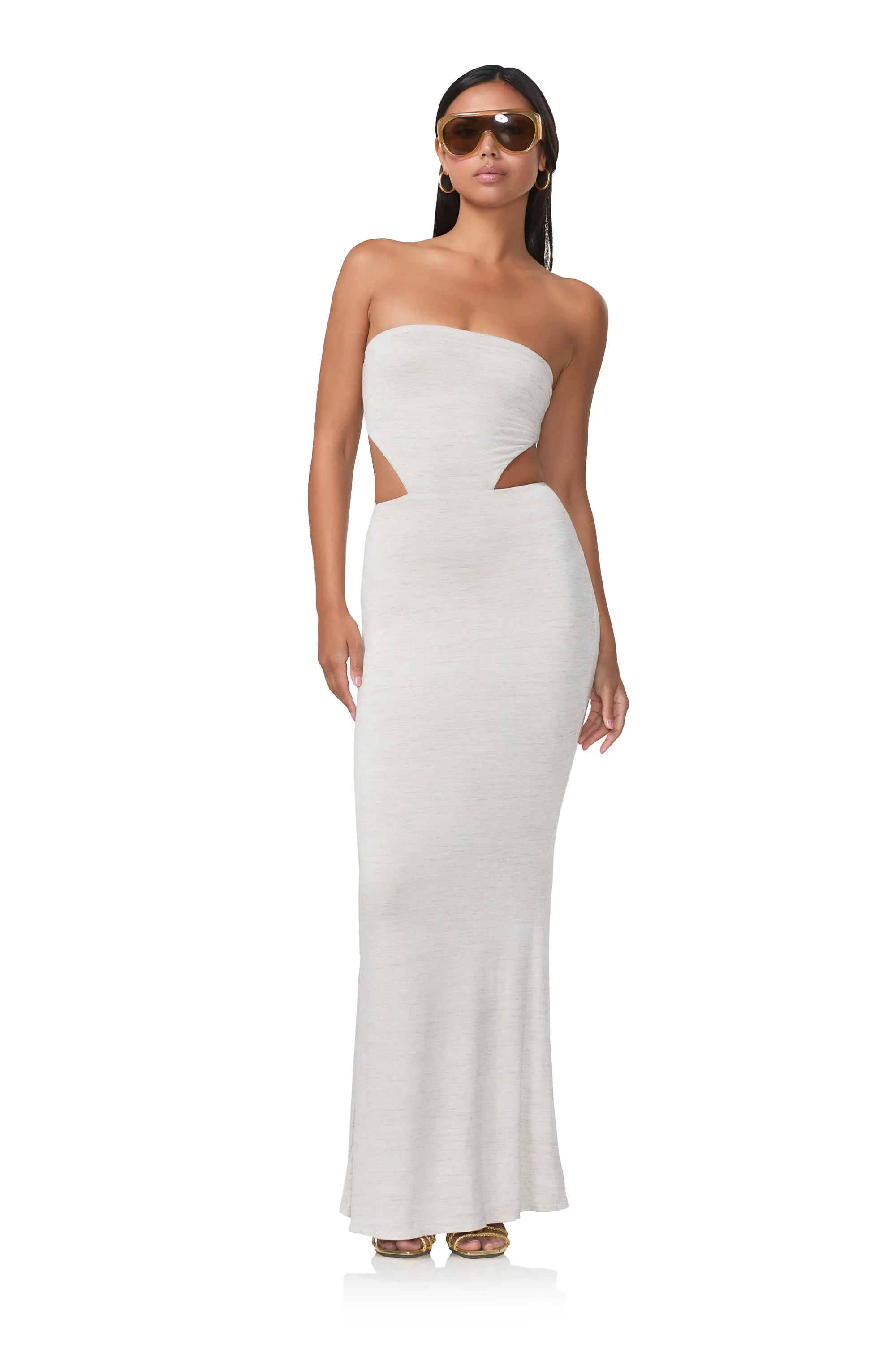 Livia Maxi Dress - Heathered Oatmeal sold by AFRM