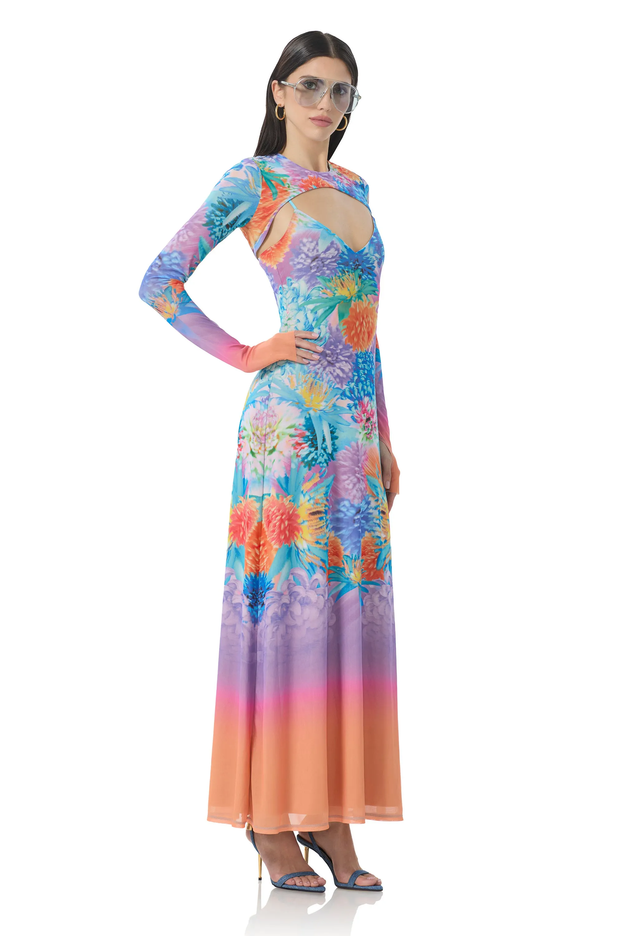 Cyr Maxi Dress - Neon Botanical sold by AFRM product image thumbnail 4