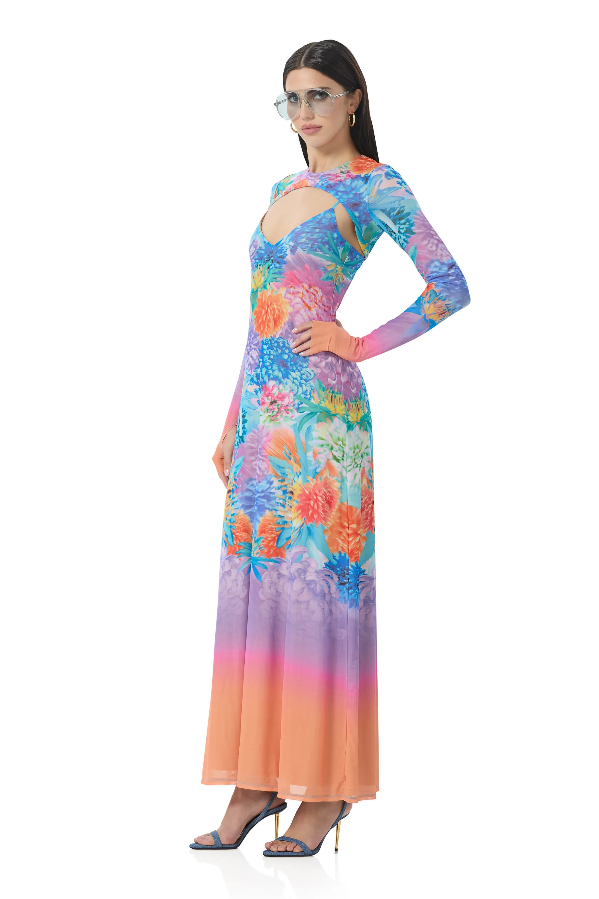 Cyr Maxi Dress - Neon Botanical sold by AFRM product image thumbnail 3