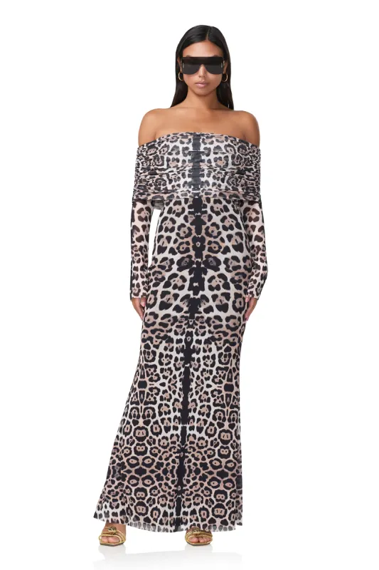 Thelma Maxi Dress - Placed Leopard sold by AFRM