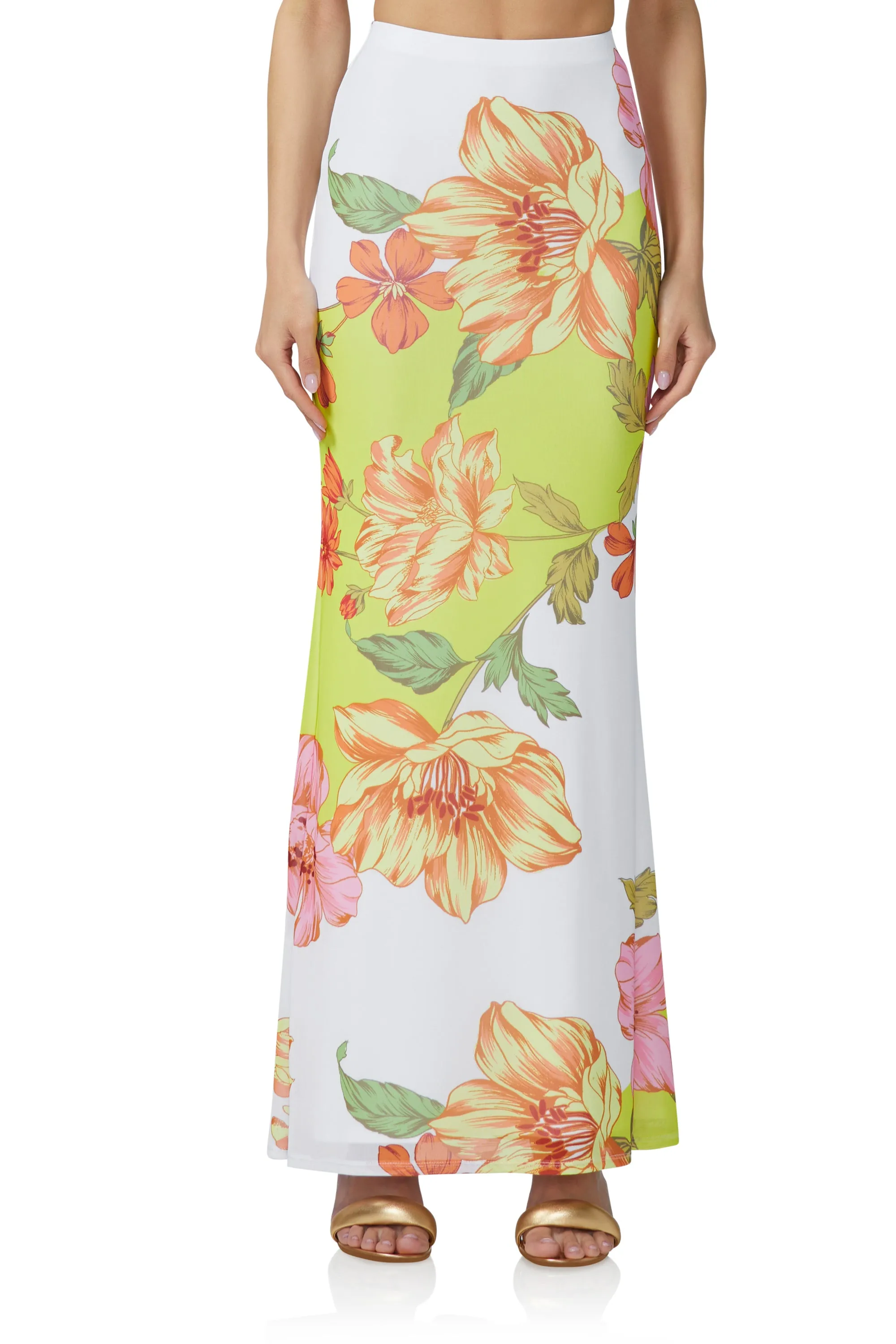 Cara Maxi Skirt - Color Block Floral sold by AFRM product image thumbnail 2