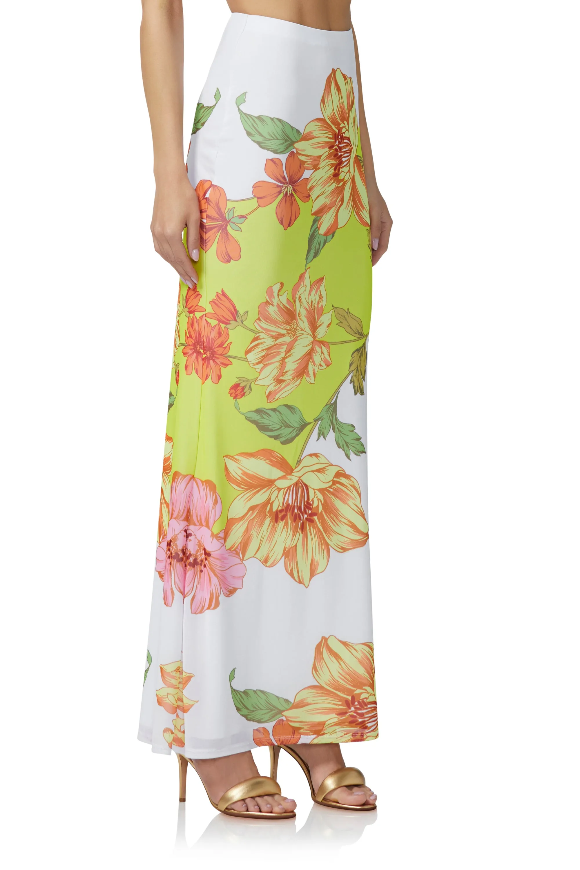Cara Maxi Skirt - Color Block Floral sold by AFRM product image thumbnail 3