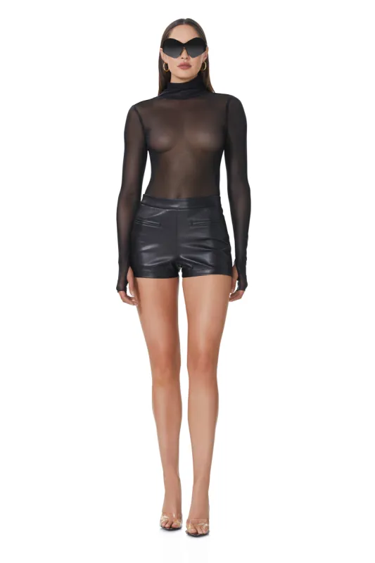 Zadie Metallic Mesh Top - Metallic Noir sold by AFRM