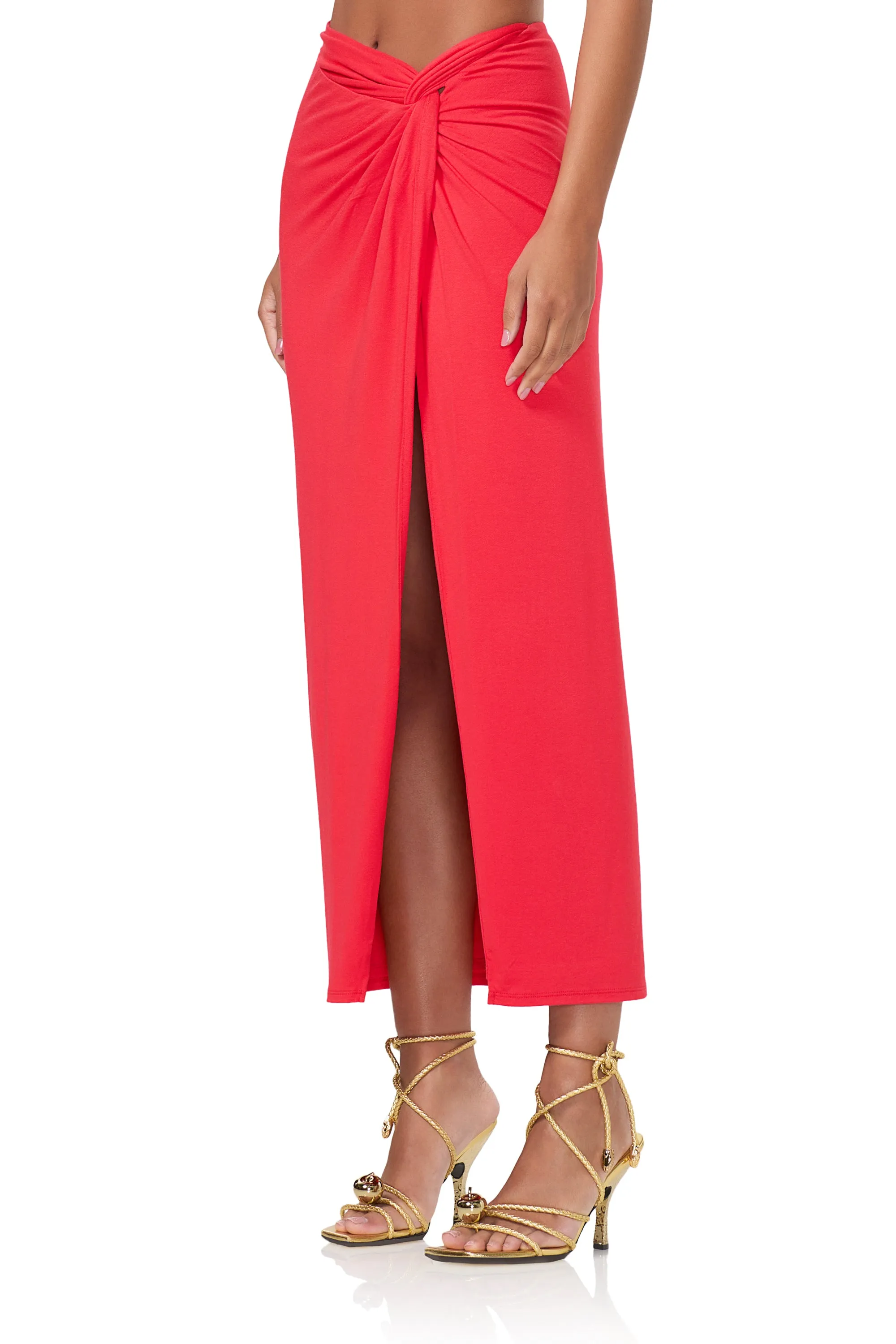 Lorli Skirt - Cherry sold by AFRM product image thumbnail 2