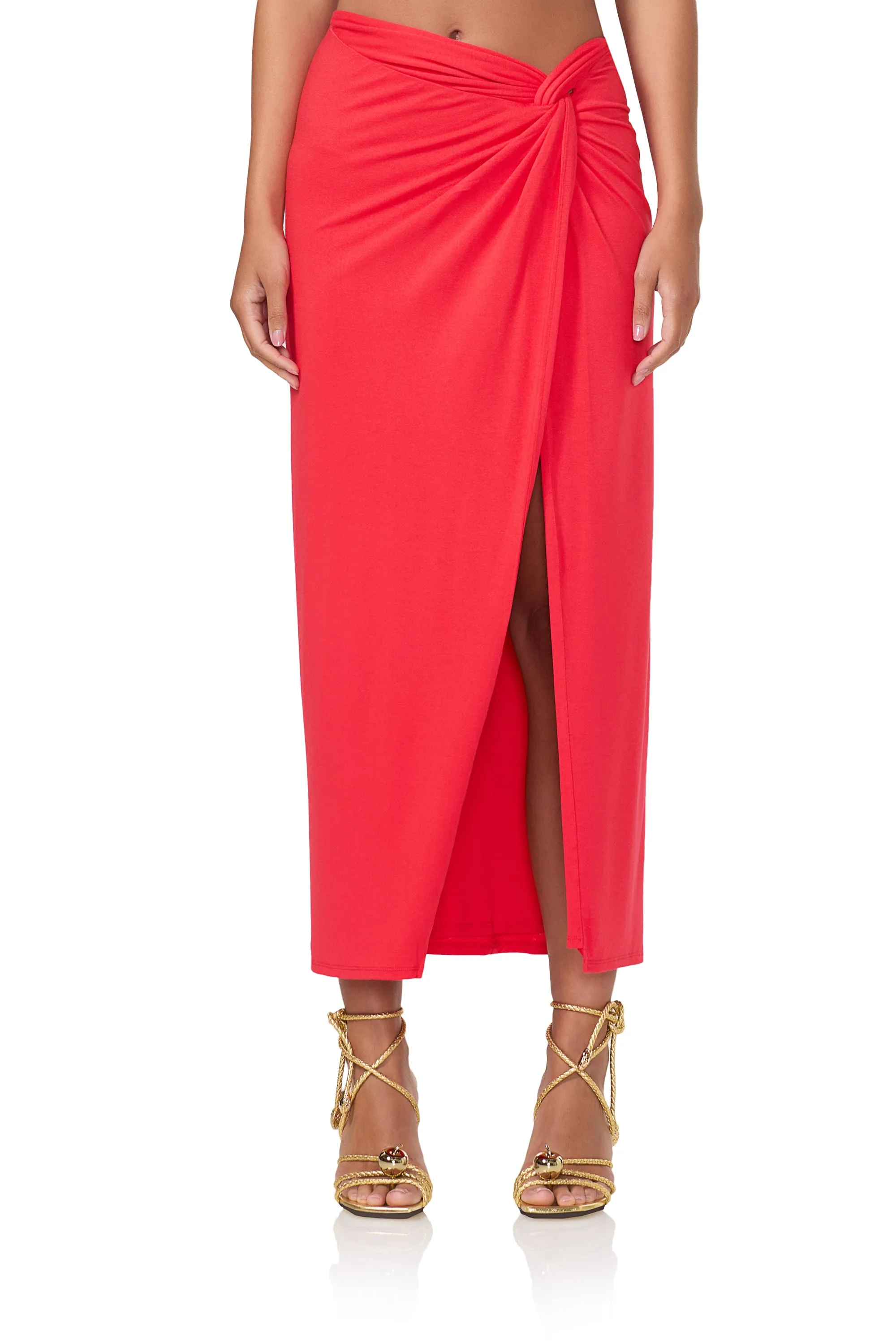 Lorli Skirt - Cherry sold by AFRM product image thumbnail 5