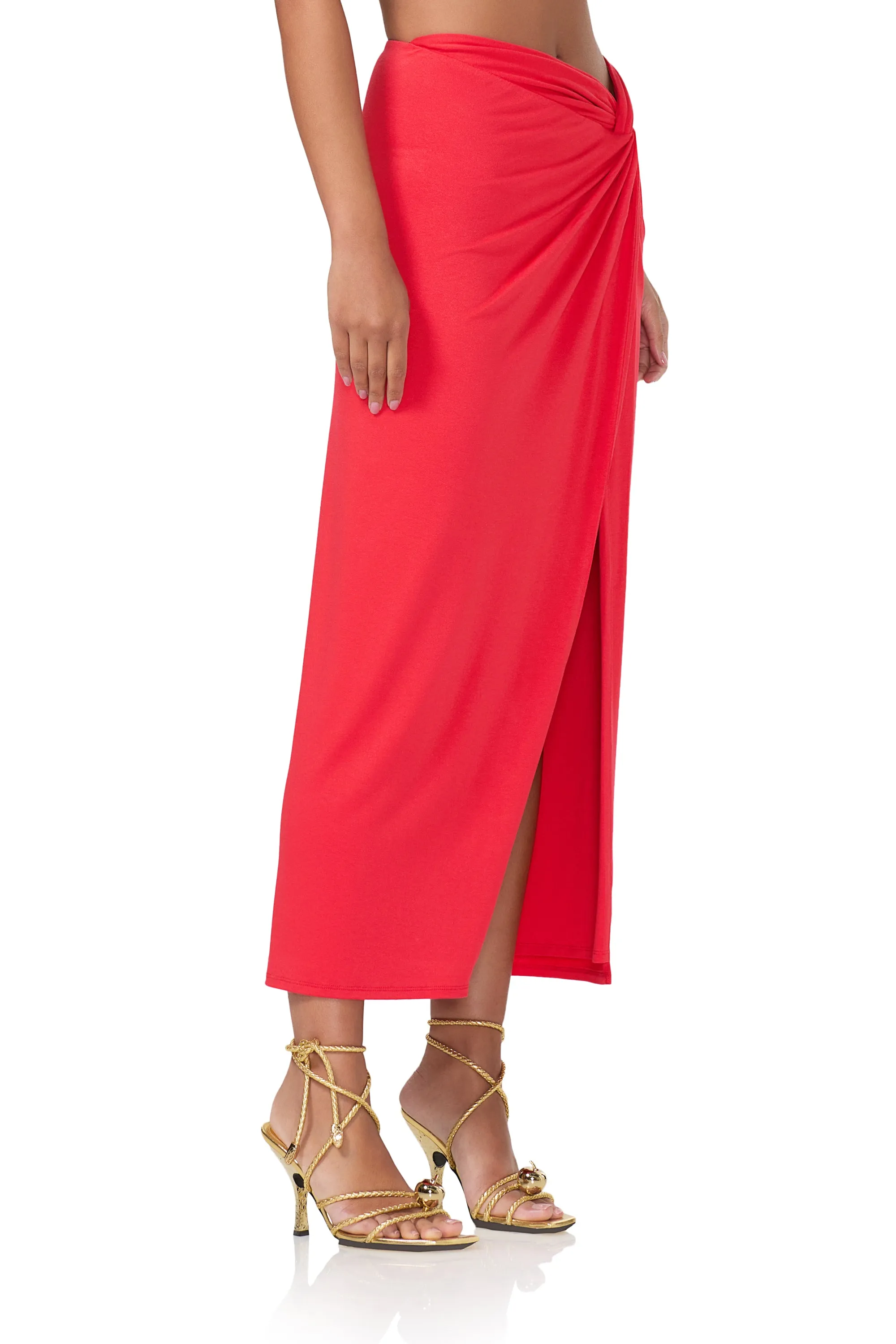 Lorli Skirt - Cherry sold by AFRM product image thumbnail 3