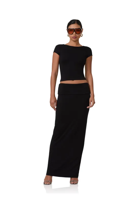 Esin Maxi Skirt - Noir made by AFRM
