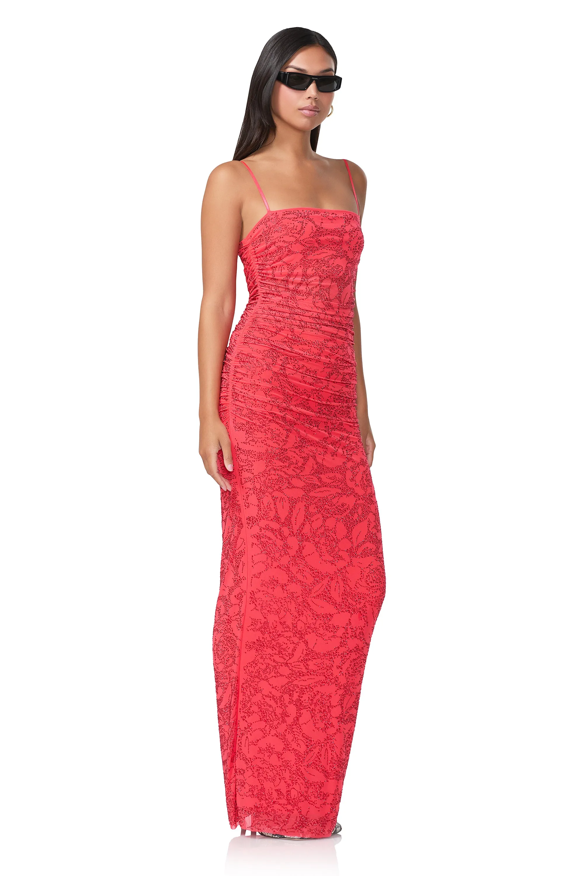 Jennan Rose Rhinestone Dress - Cherry sold by AFRM product image thumbnail 2