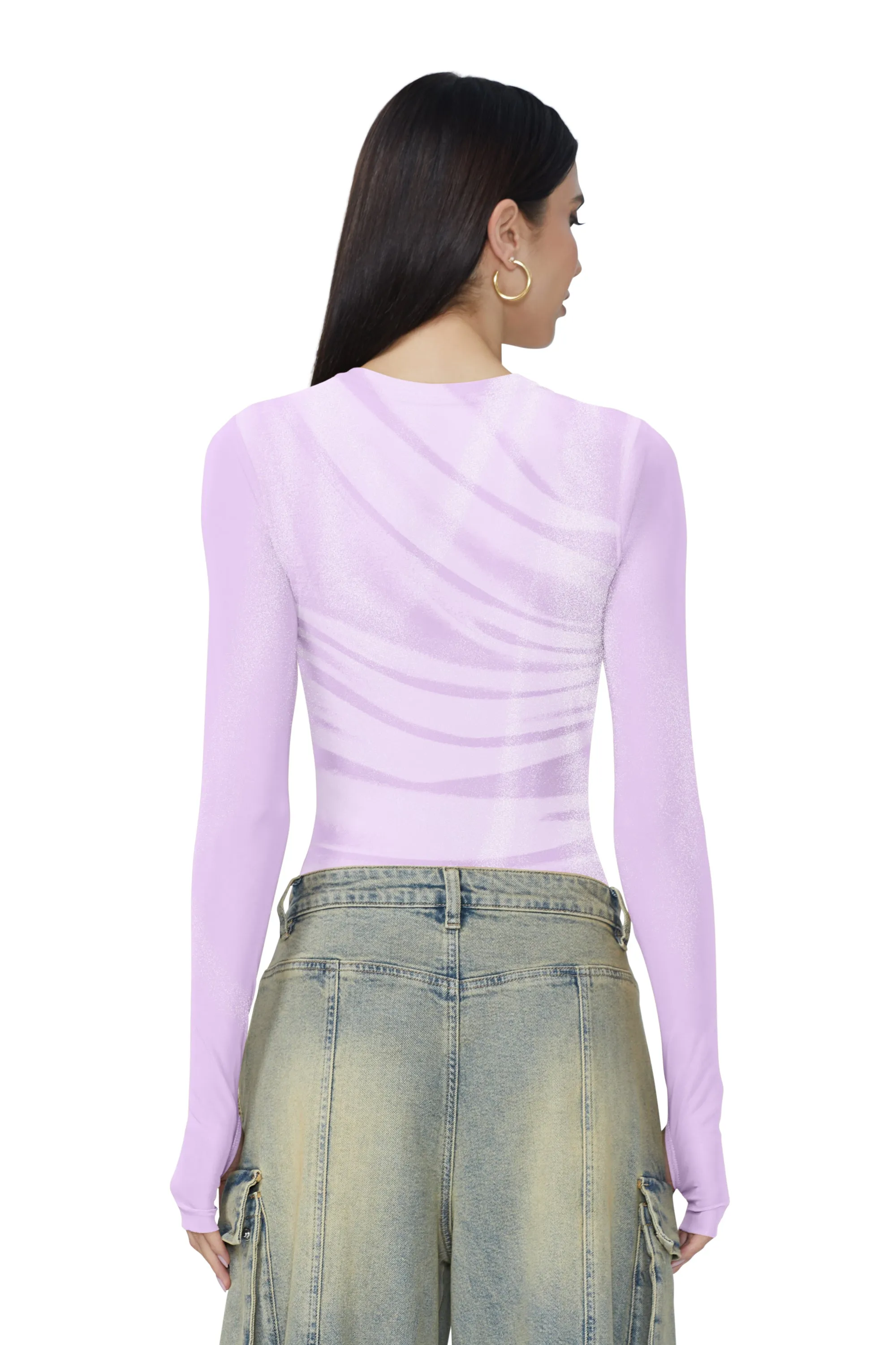 Kaylee Metallic Top - Orchid Shine Drape sold by AFRM product image thumbnail 4