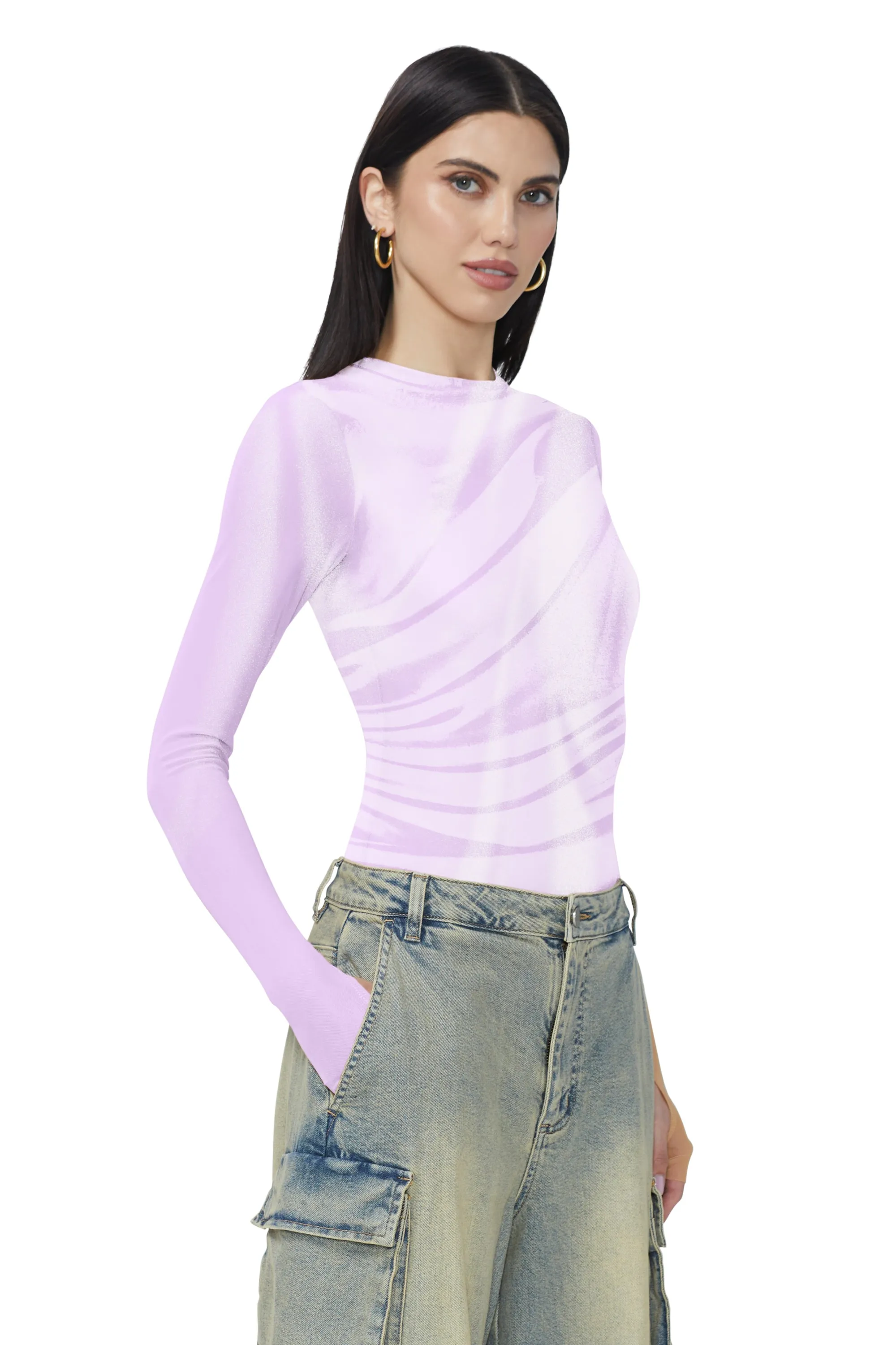 Kaylee Metallic Top - Orchid Shine Drape sold by AFRM product image thumbnail 3