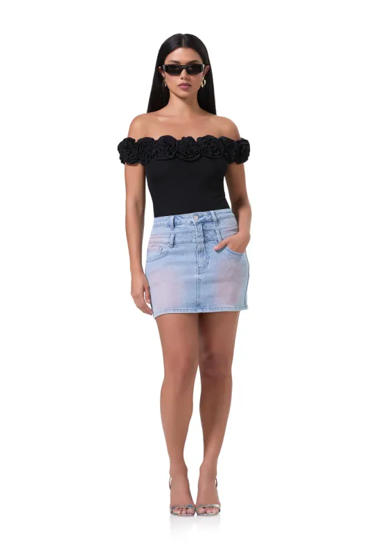Solange Rosette Bodysuit - Noir made by AFRM