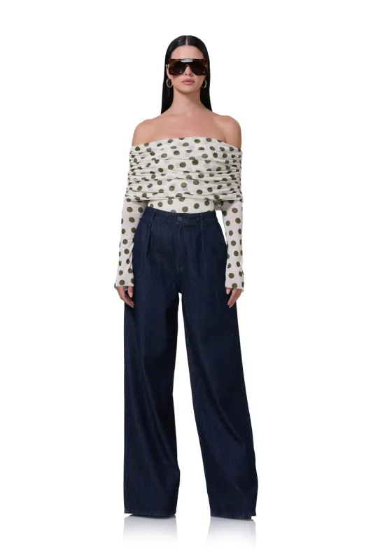 Maxine Bodysuit - Birch Dot sold by AFRM