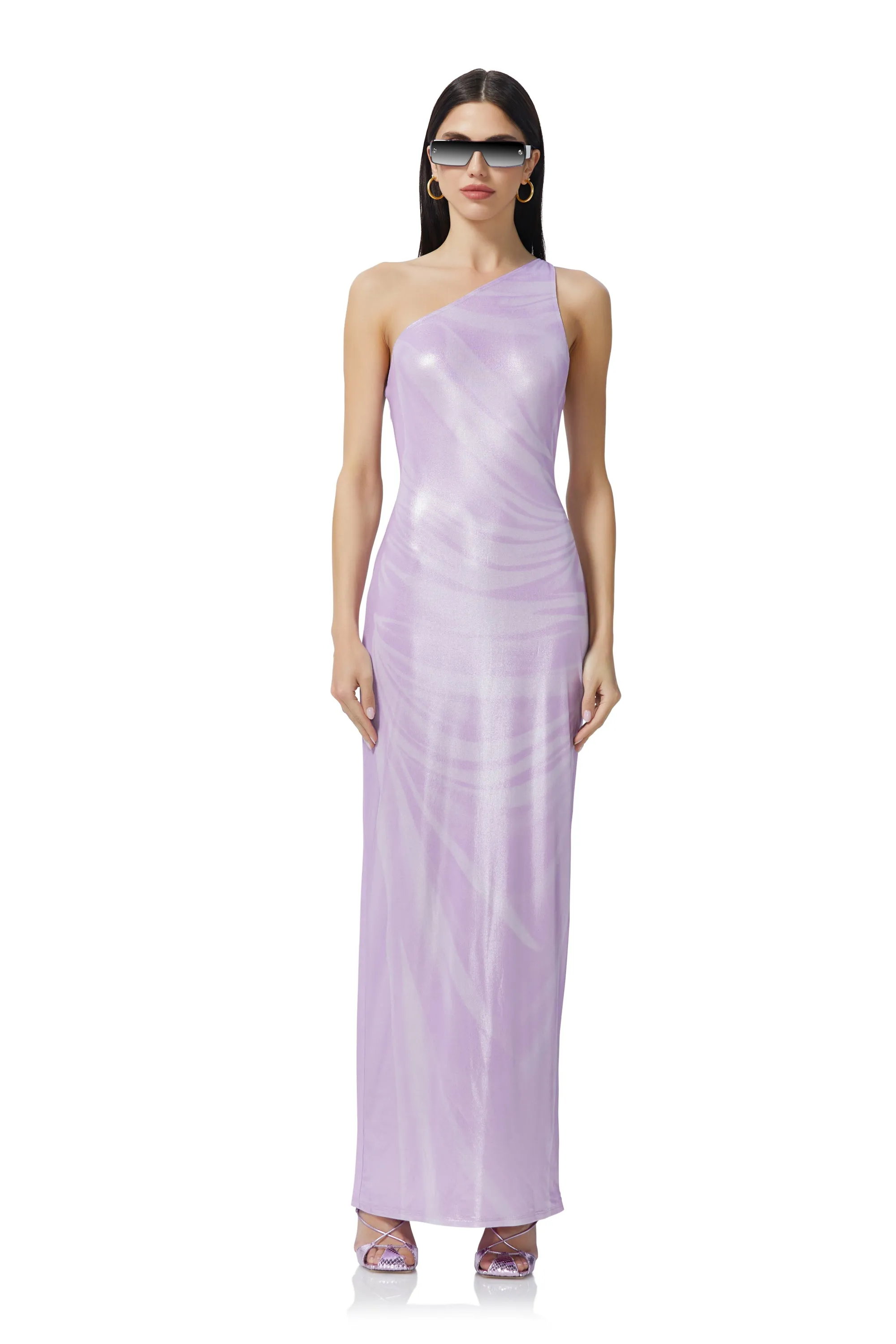 Savoy Dress - Orchid Shine Drape sold by AFRM product image thumbnail 5