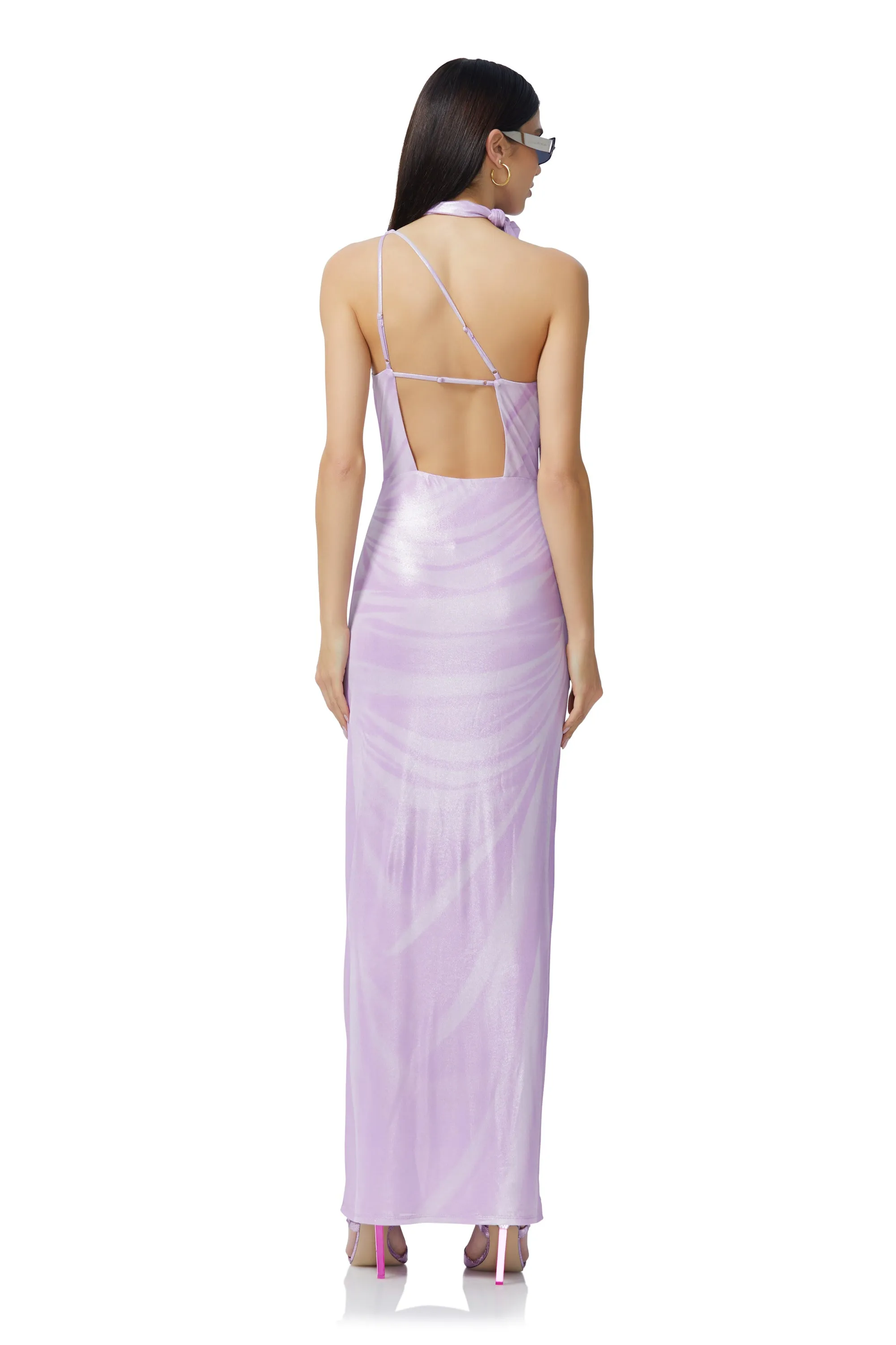 Savoy Dress - Orchid Shine Drape sold by AFRM product image thumbnail 4
