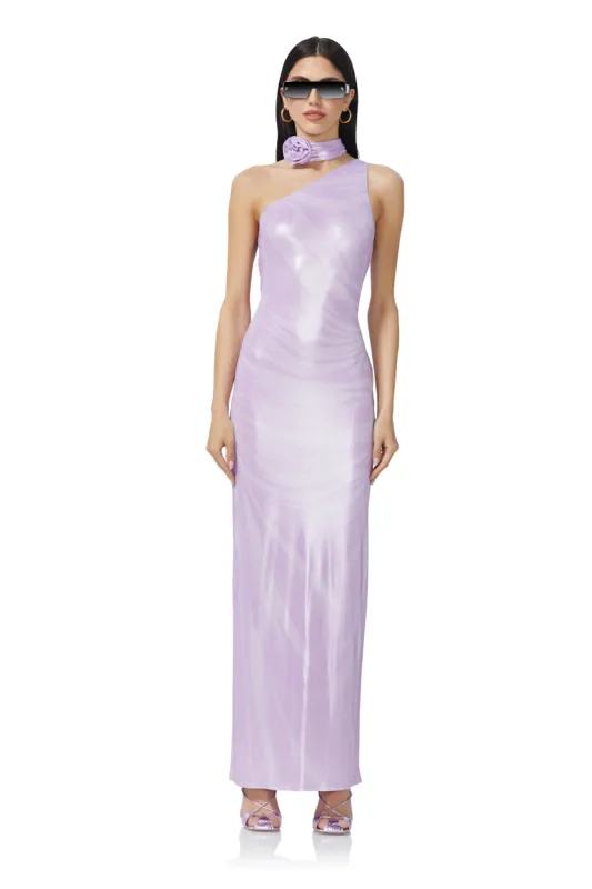 Savoy Dress - Orchid Shine Drape sold by AFRM