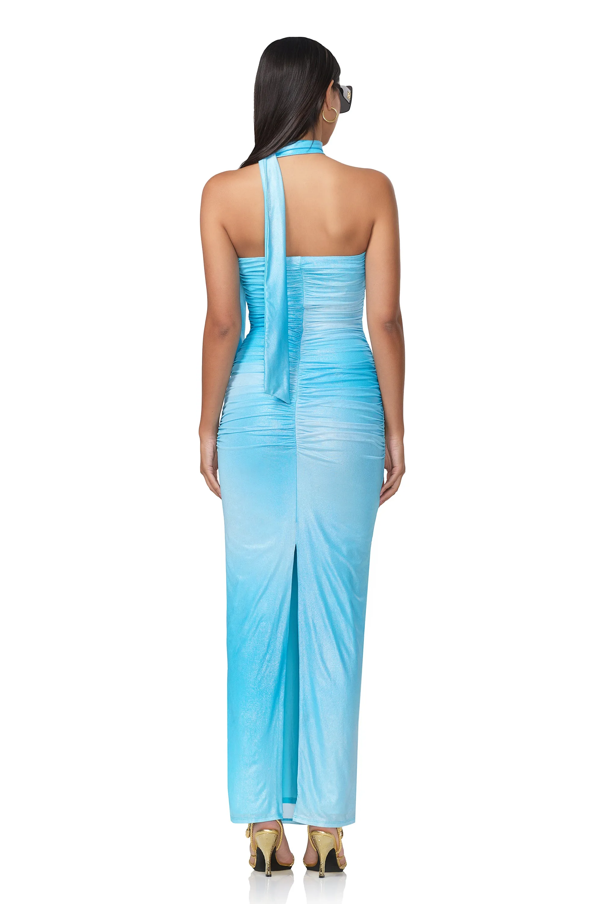 Ira Metallic Dress - Bluefish Ombre sold by AFRM product image thumbnail 4