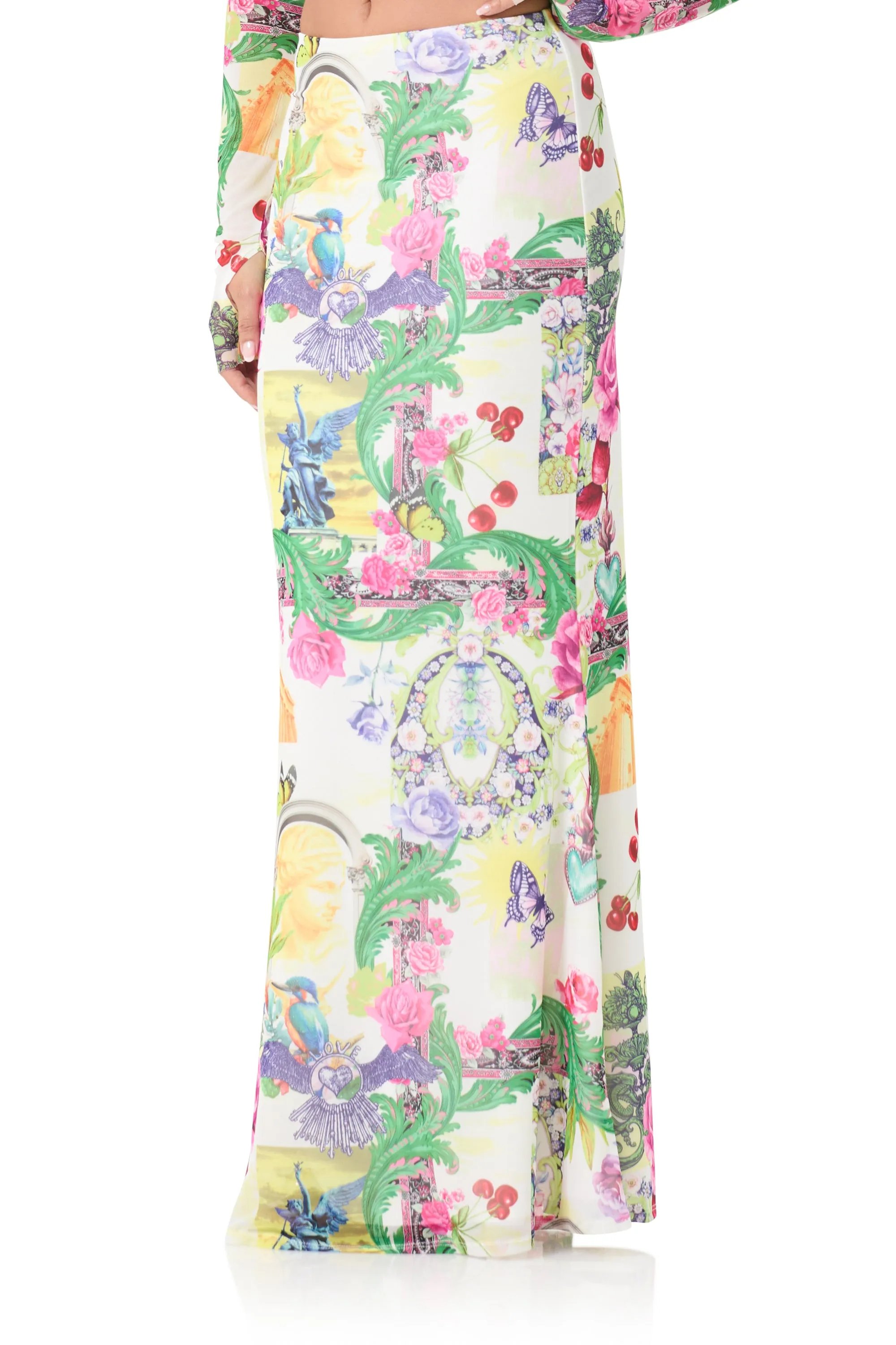 Tegan Mermaid Maxi Skirt - Roman Mix sold by AFRM product image thumbnail 4