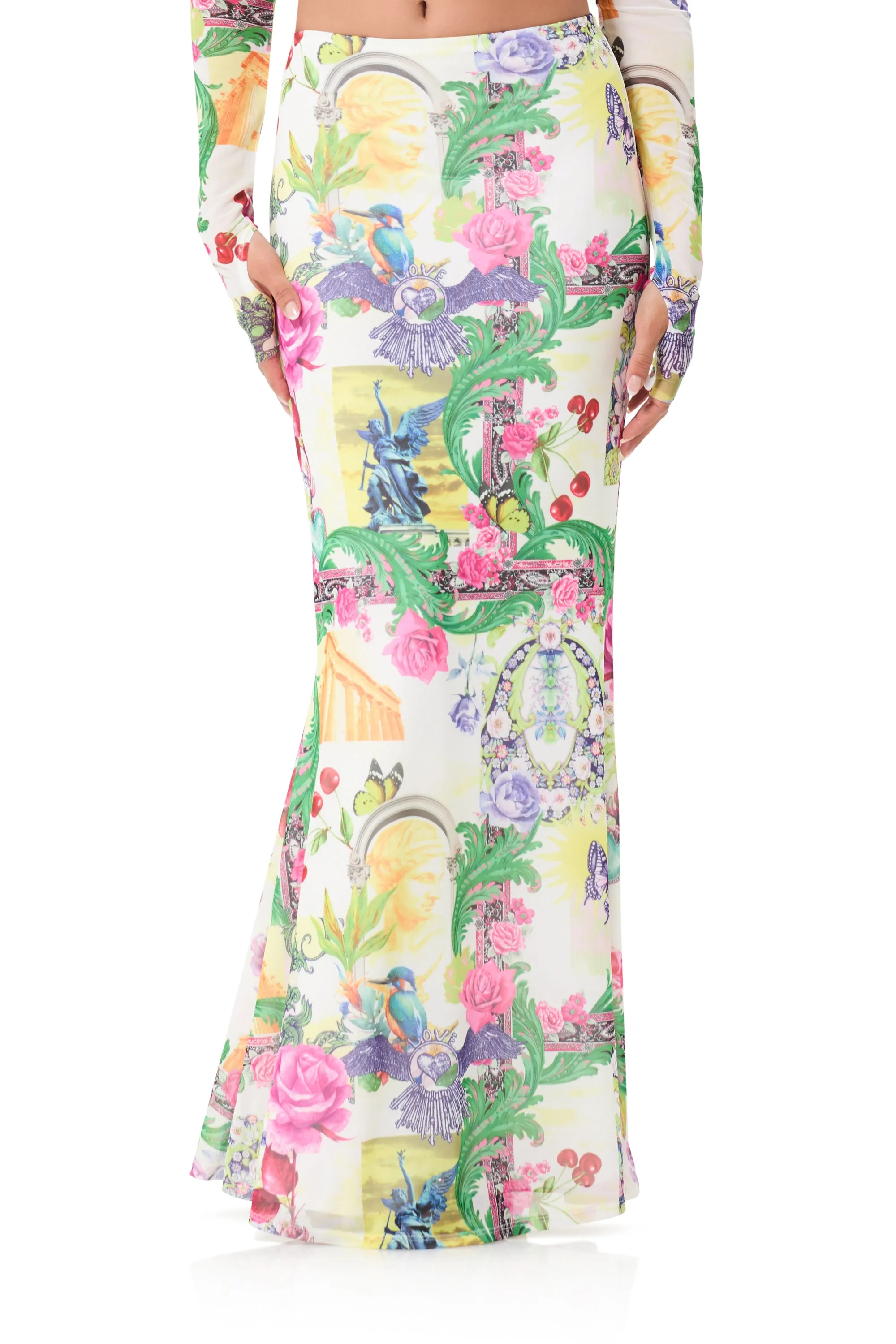 Tegan Mermaid Maxi Skirt - Roman Mix sold by AFRM product image thumbnail 2