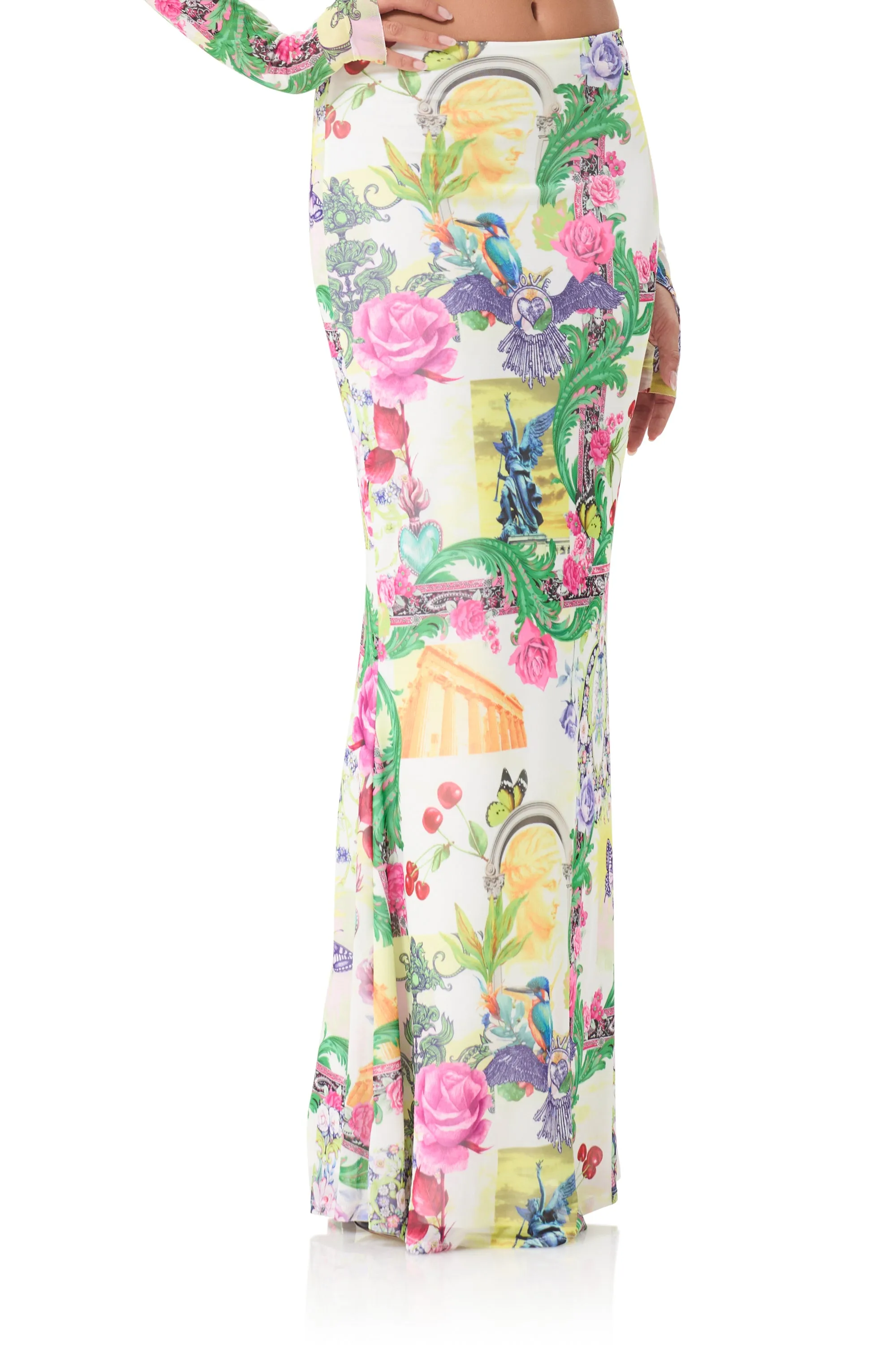 Tegan Mermaid Maxi Skirt - Roman Mix sold by AFRM product image thumbnail 3