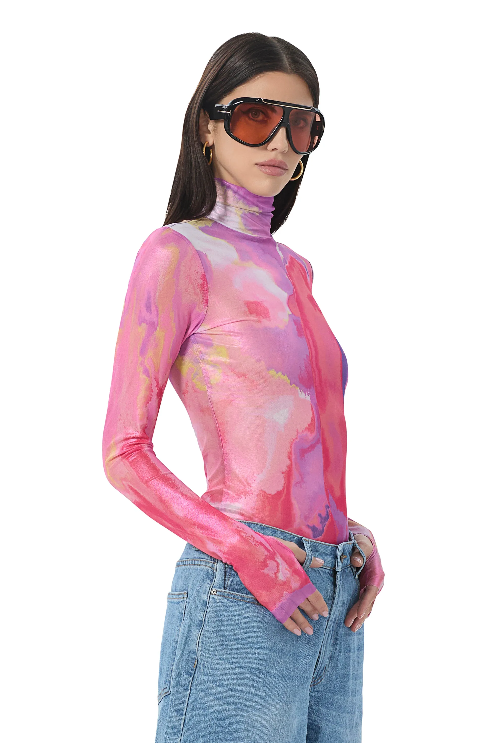 Zadie Metallic Top - Painted Orchid sold by AFRM product image thumbnail 2