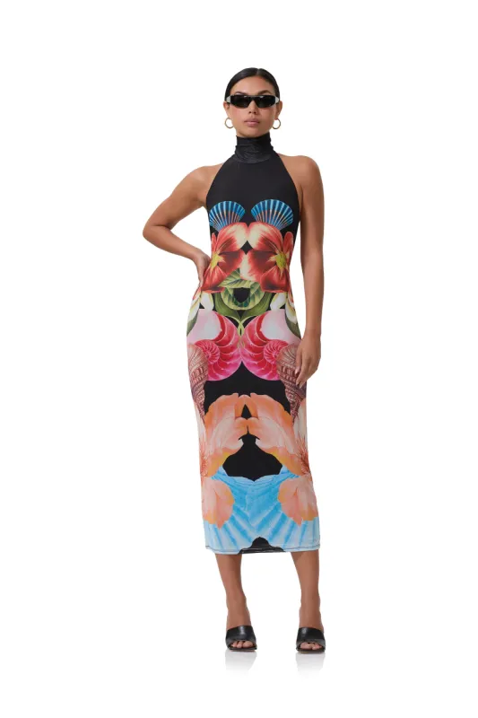 Olimpia Midi Dress - Hibiscus Shell sold by AFRM