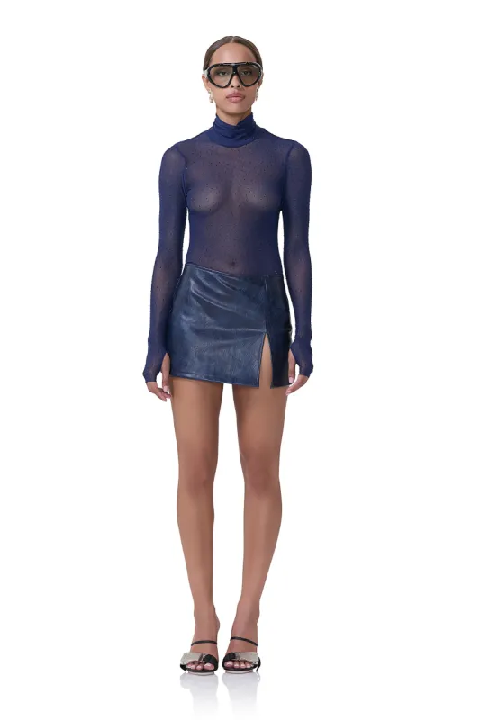 Zadie Rhinestone Top - Bright Navy sold by AFRM