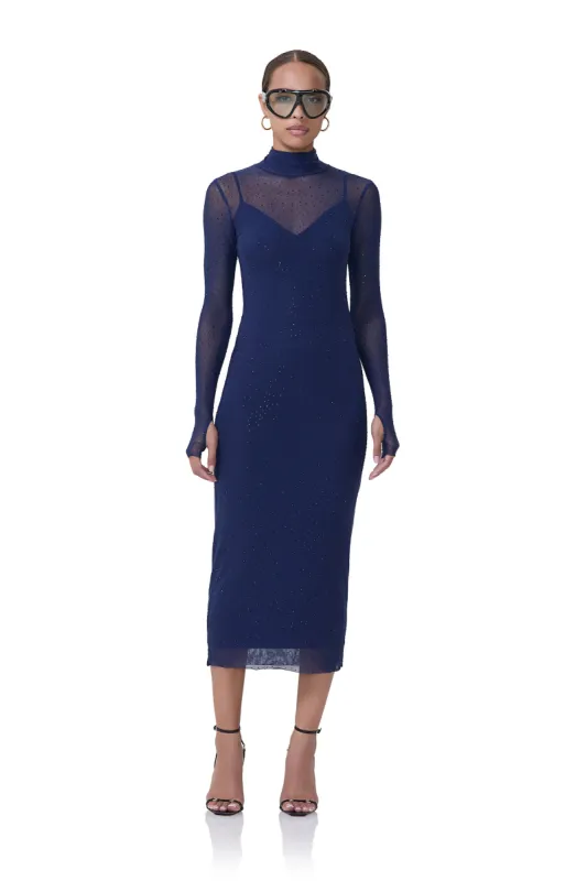 Shailene Rhinestone Dress - Bright Navy sold by AFRM
