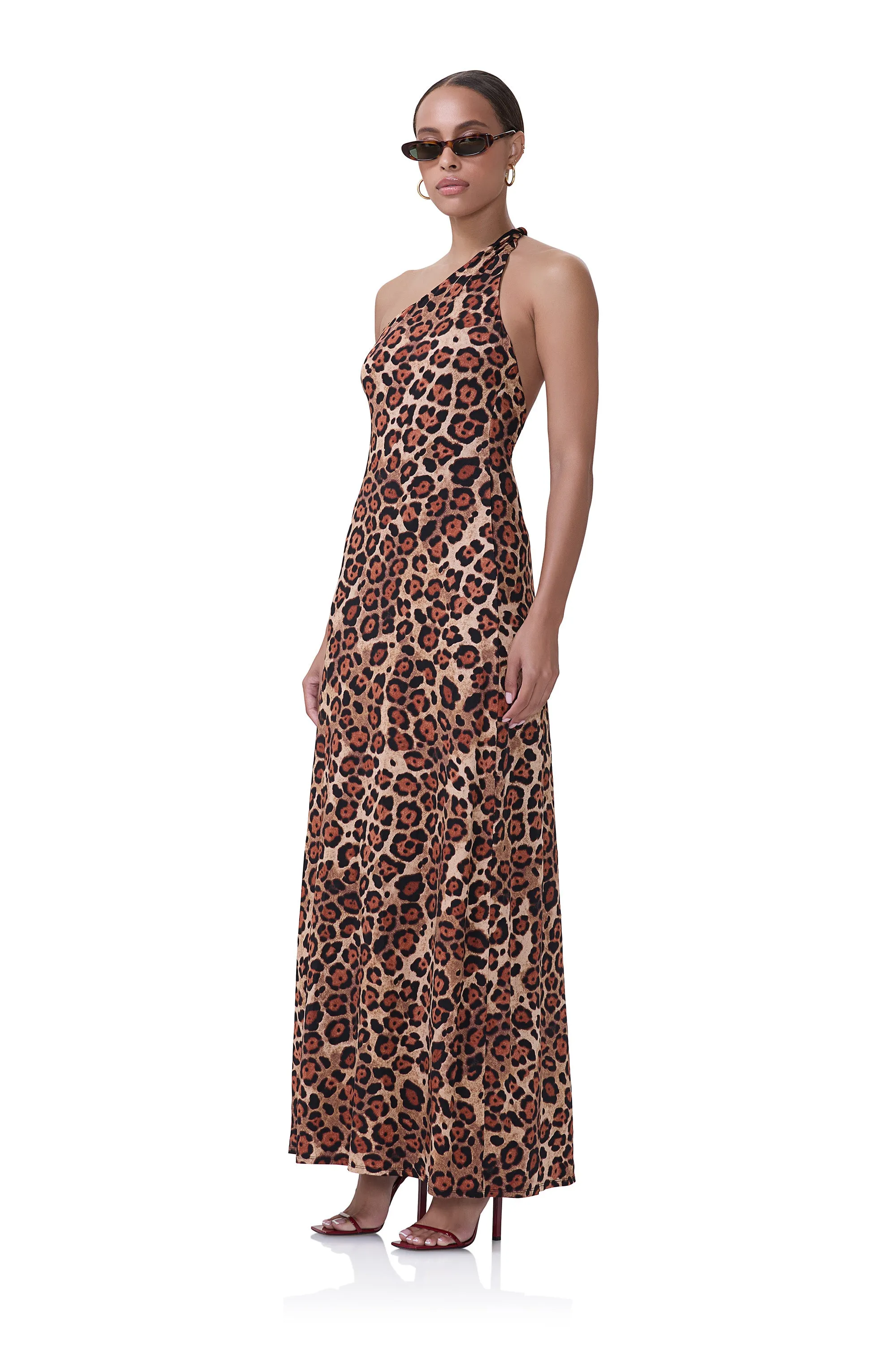 Paulette Dress - Cocoa Leopard sold by AFRM product image thumbnail 2