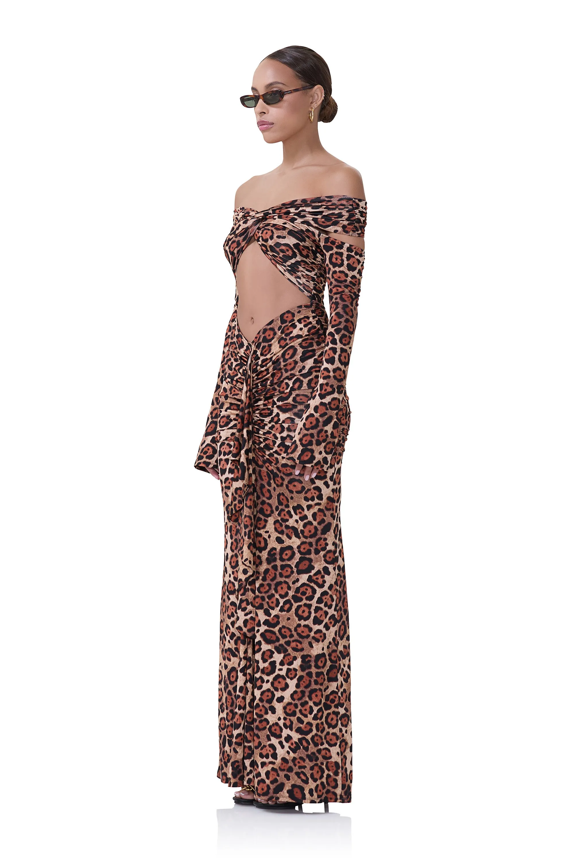 Chester Dress - Cocoa Leopard sold by AFRM product image thumbnail 2