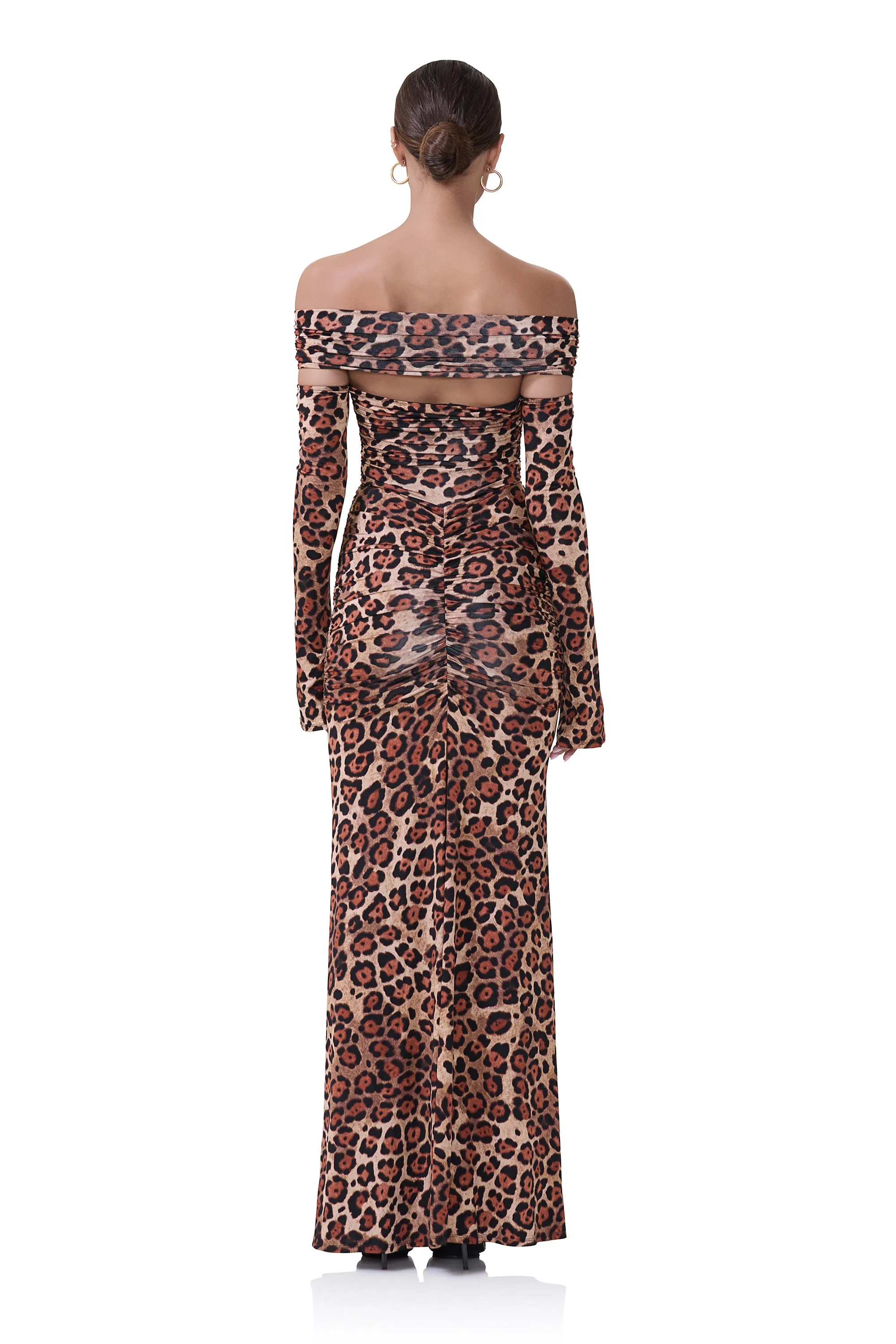 Chester Dress - Cocoa Leopard sold by AFRM product image thumbnail 4
