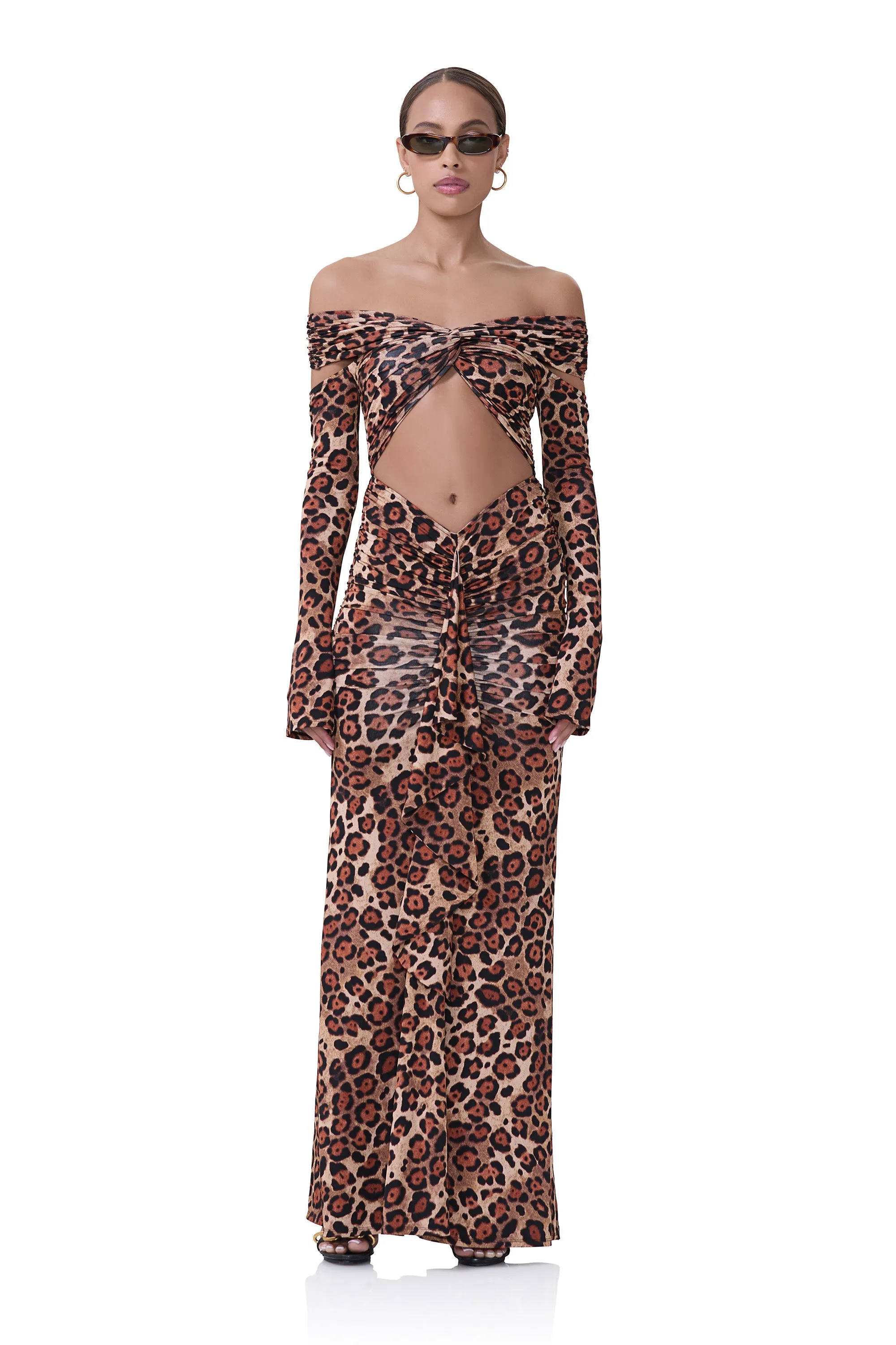 Chester Dress - Cocoa Leopard sold by AFRM