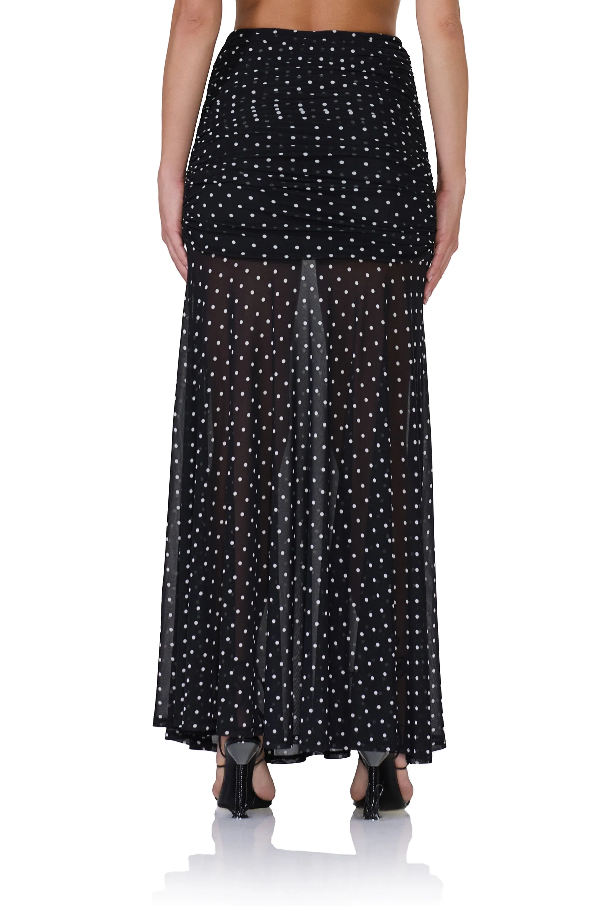 Leroy Maxi Skirt - Noir Dot sold by AFRM product image thumbnail 5