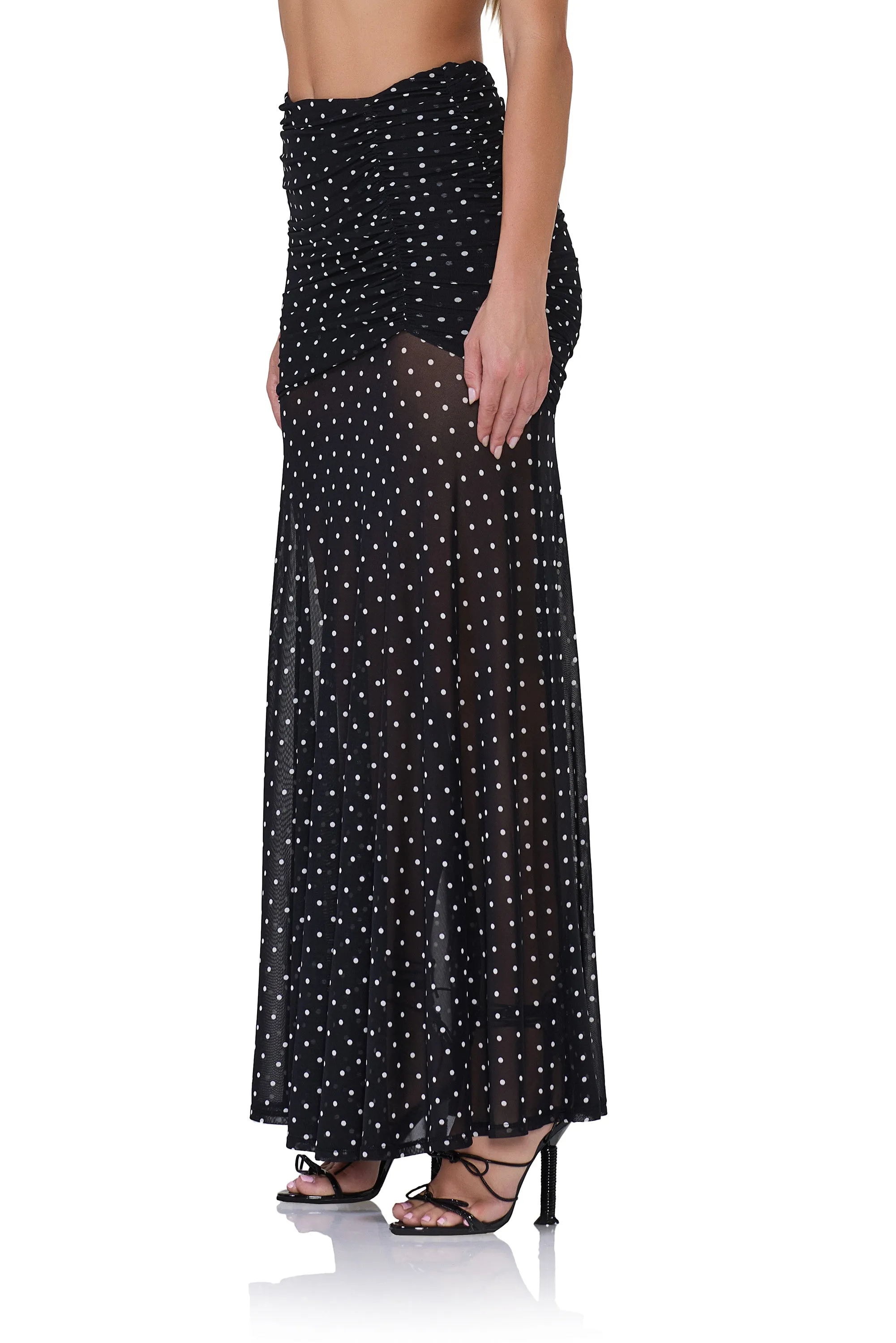 Leroy Maxi Skirt - Noir Dot sold by AFRM product image thumbnail 3