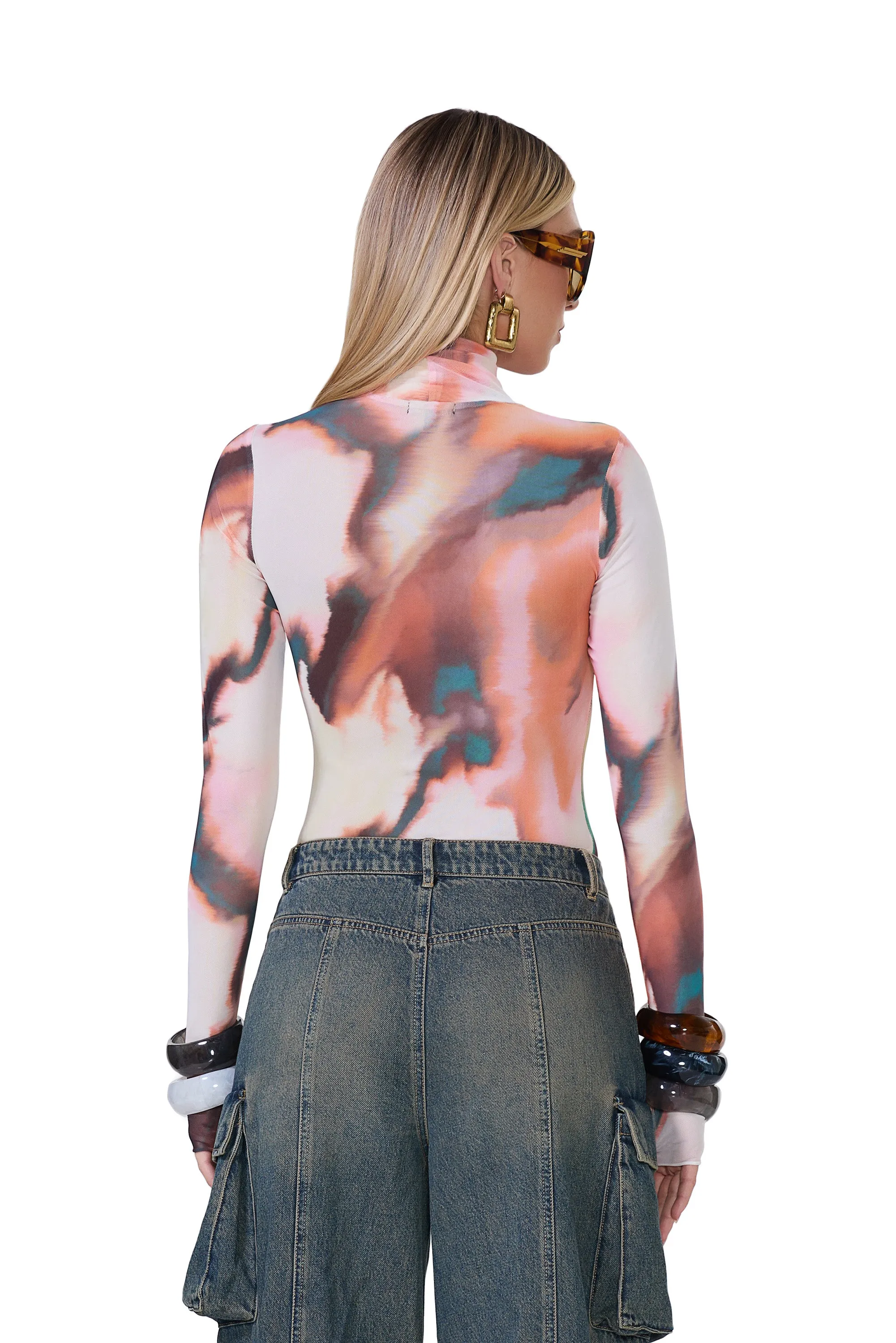 Zadie Top - Spice Watercolor sold by AFRM product image thumbnail 4