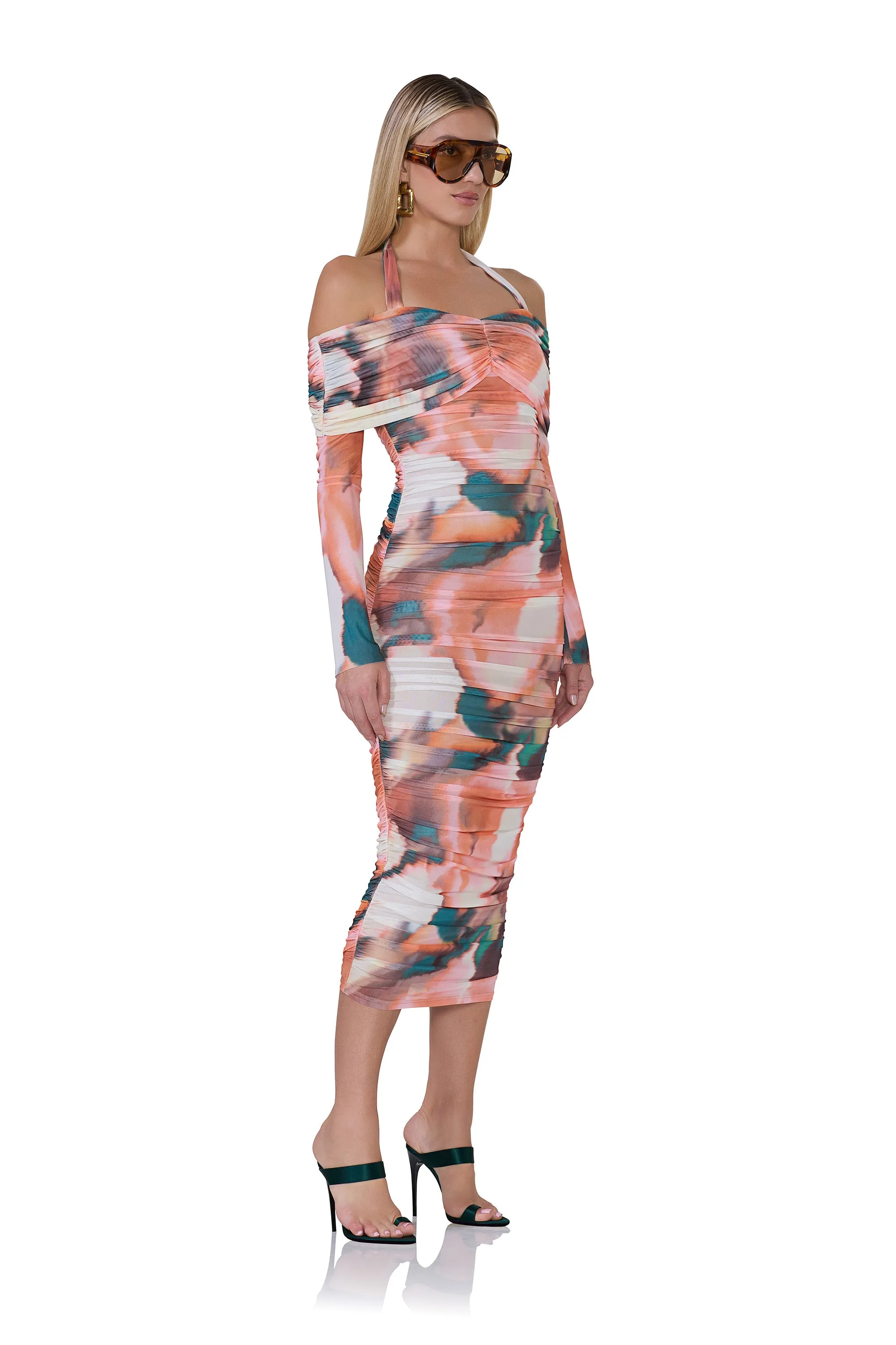 Dreo Dress - Spice Watercolor sold by AFRM product image thumbnail 3