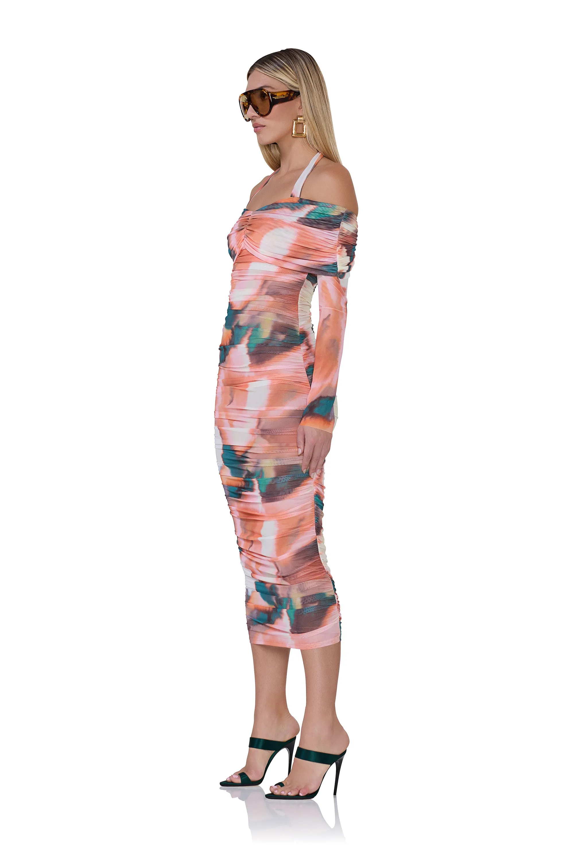 Dreo Dress - Spice Watercolor sold by AFRM product image thumbnail 2