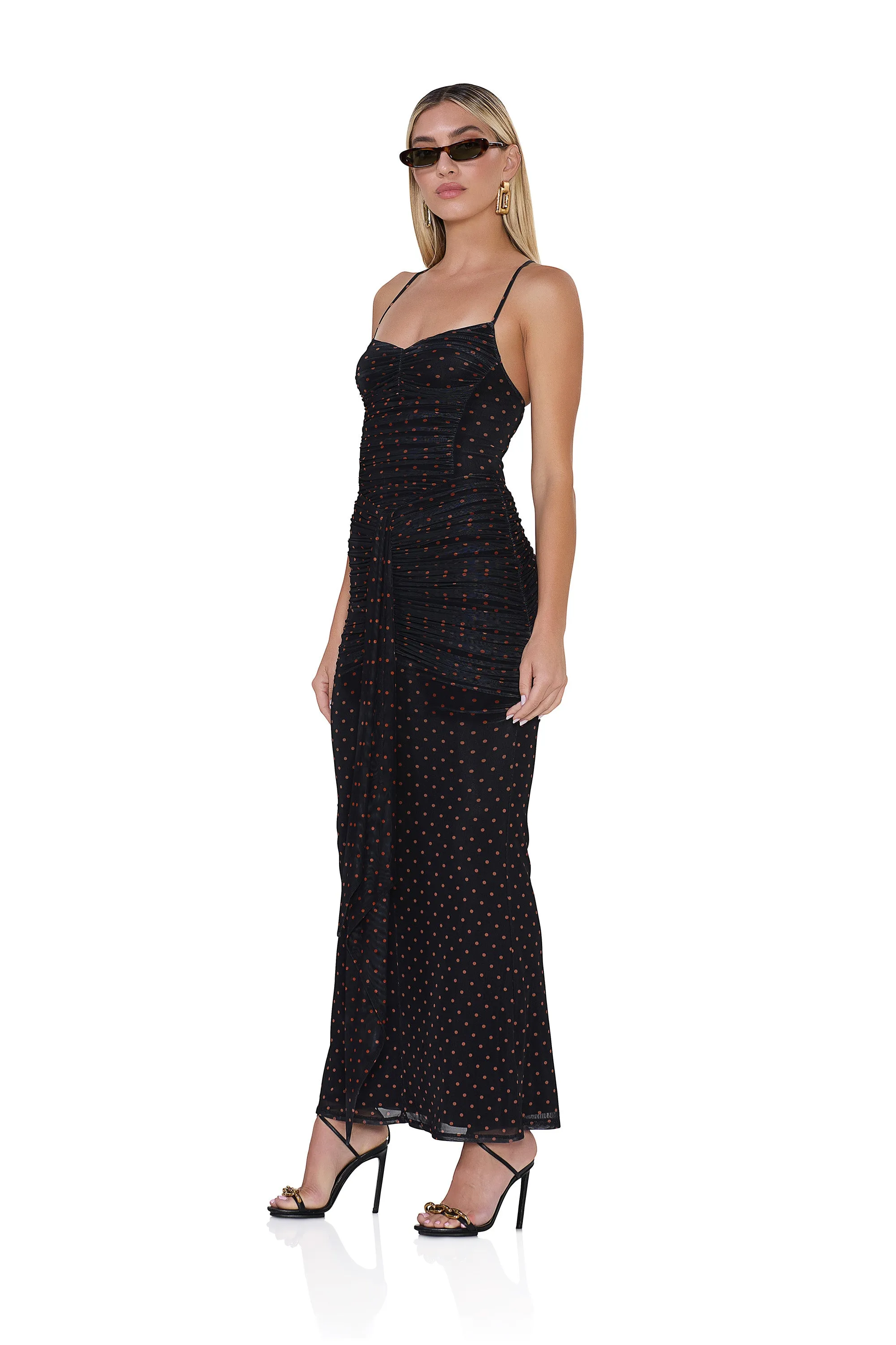 Azula Dress - Sepia Dot sold by AFRM product image thumbnail 2