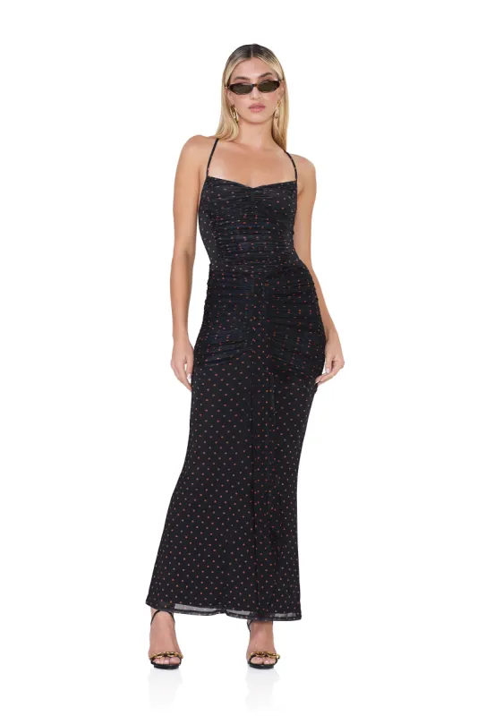 Azula Dress - Sepia Dot sold by AFRM