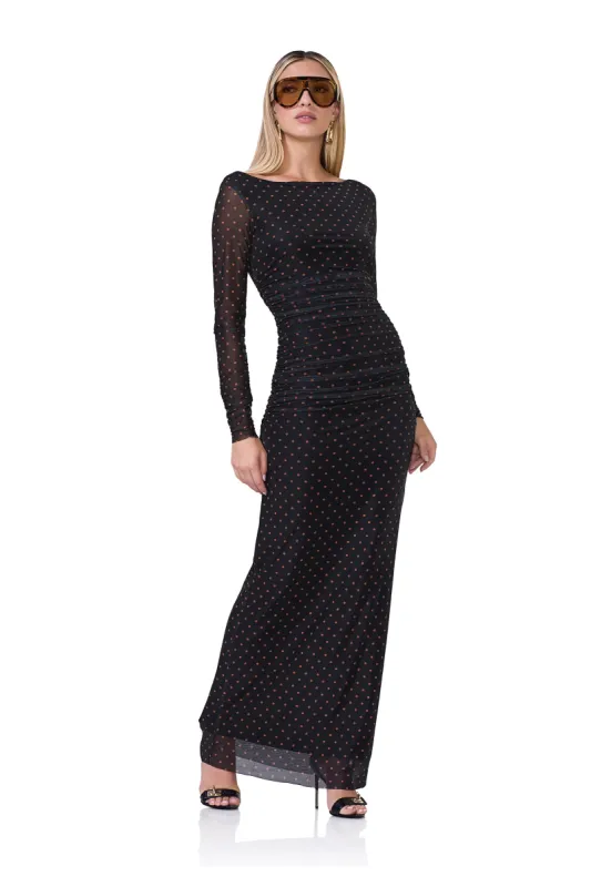 Adele Dress - Sepia Dot sold by AFRM