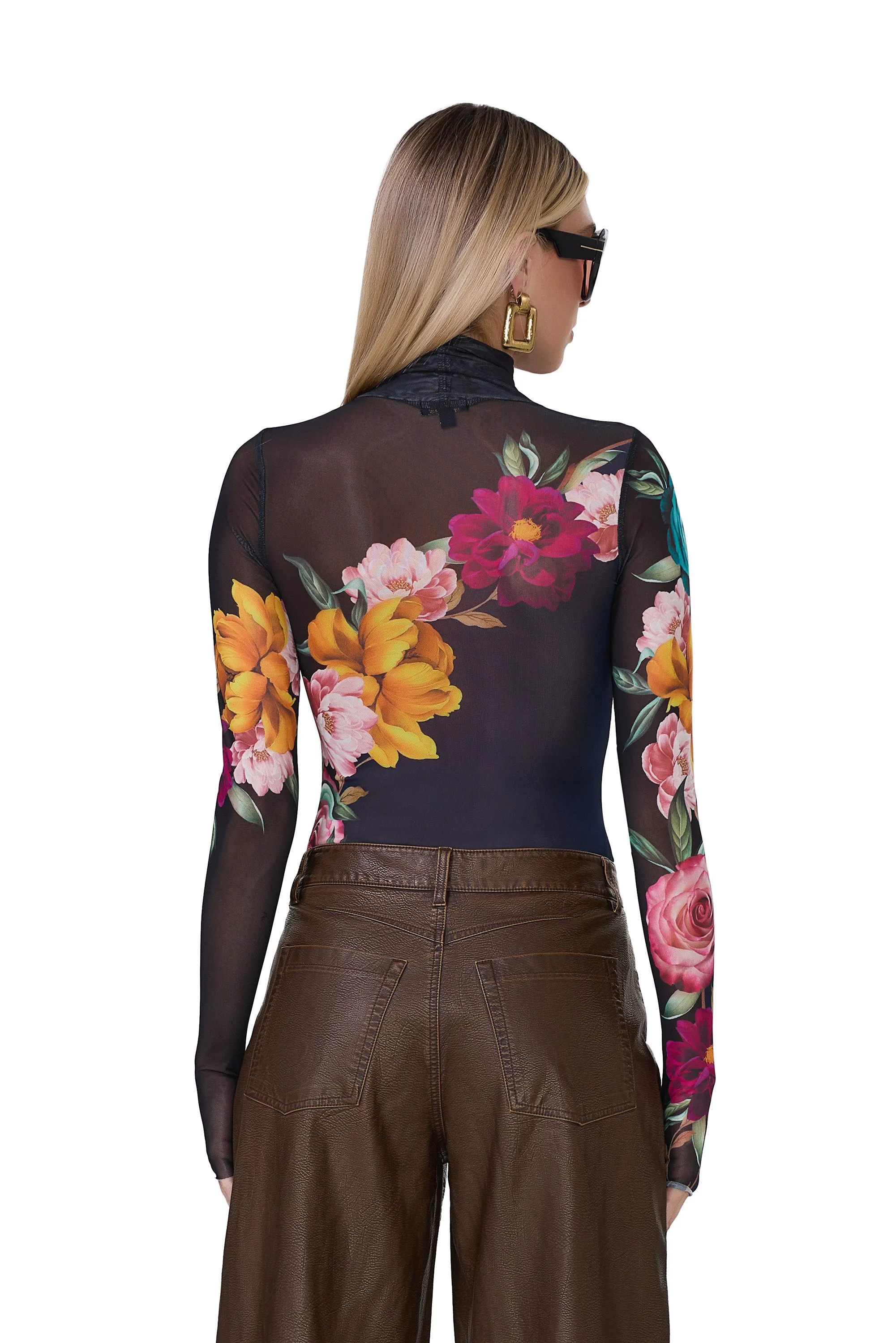 Zadie Top - Navy Block Floral sold by AFRM product image thumbnail 4