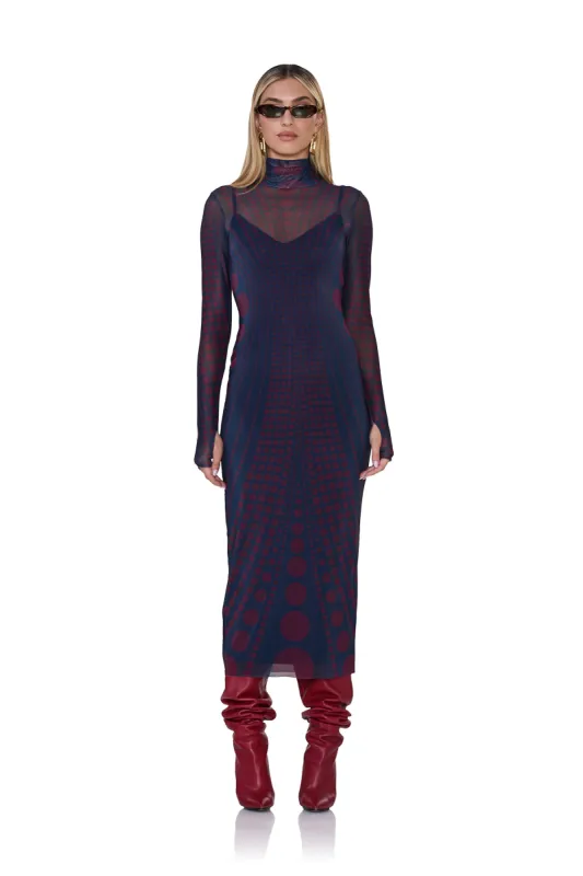 Shailene Dress - Navy Illusion sold by AFRM