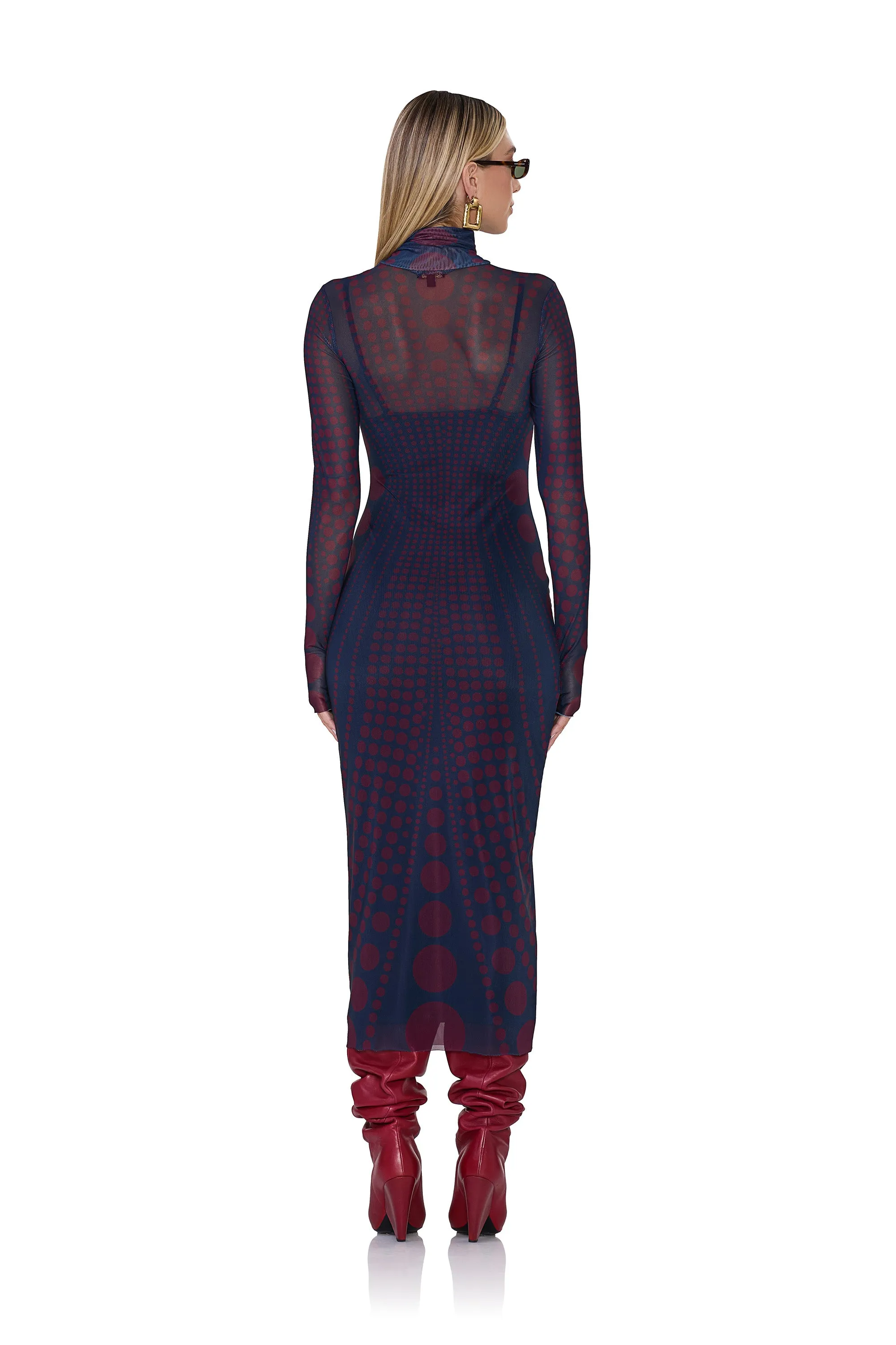Shailene Dress - Navy Illusion sold by AFRM product image thumbnail 4