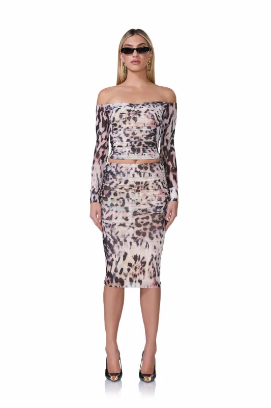 Odilla Top - Warm Leopard sold by AFRM